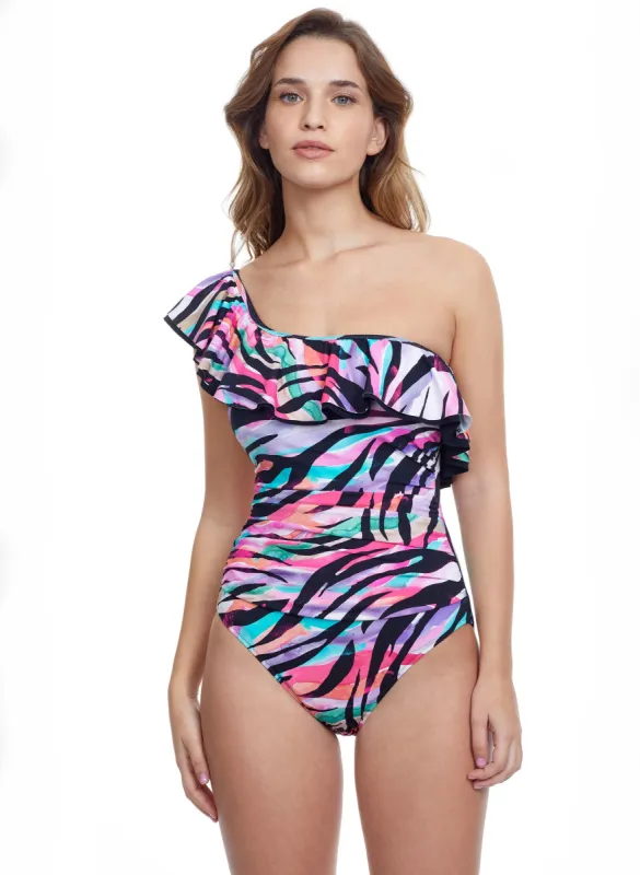 Profile by Gottex - Zebra Print One-Piece Swimsuit sold by Melanie Lyne