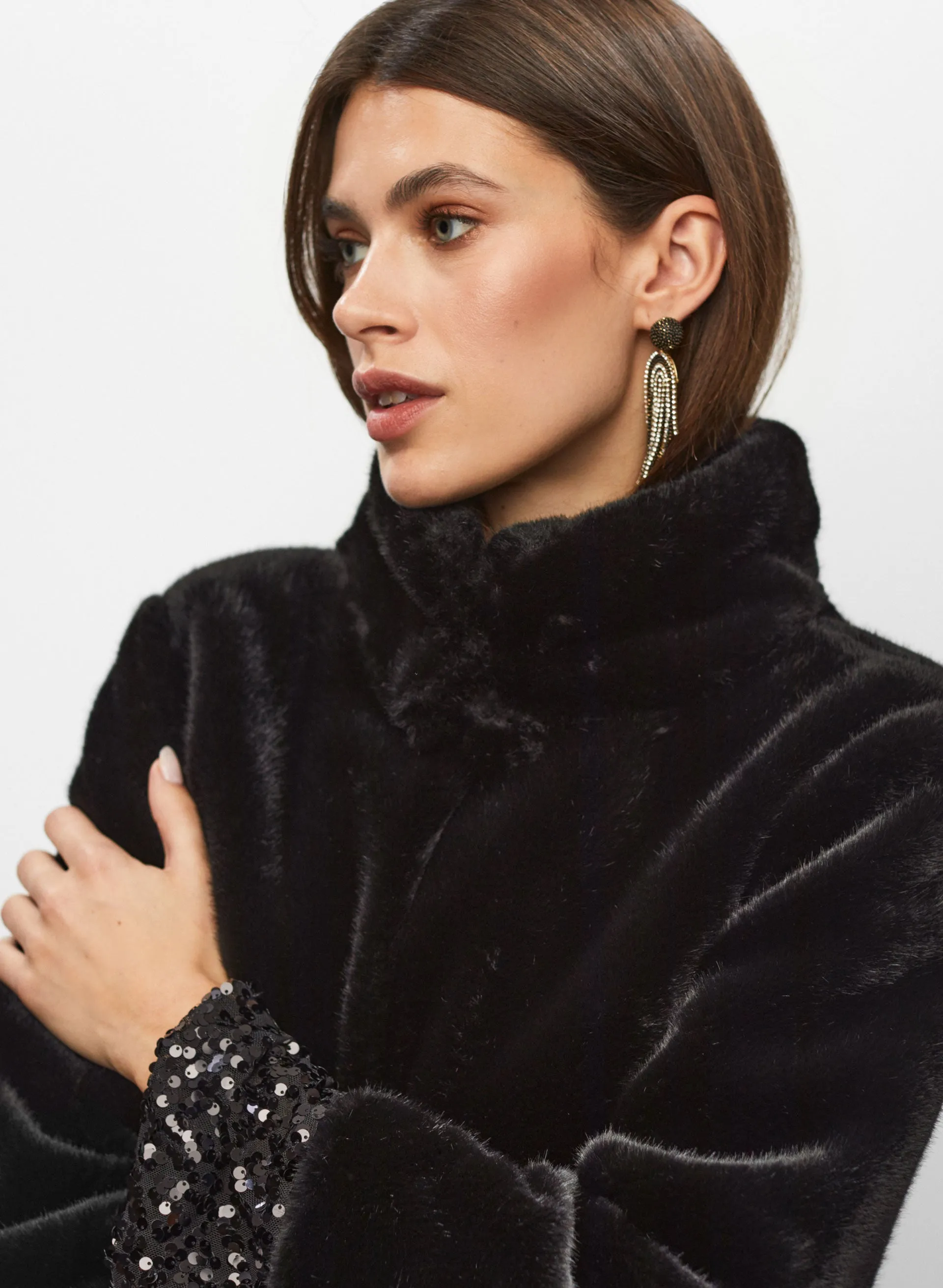 Short Faux Fur Coat sold by Melanie Lyne product image thumbnail 2