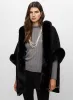 Faux Fur Trim Hooded Poncho sold by Melanie Lyne