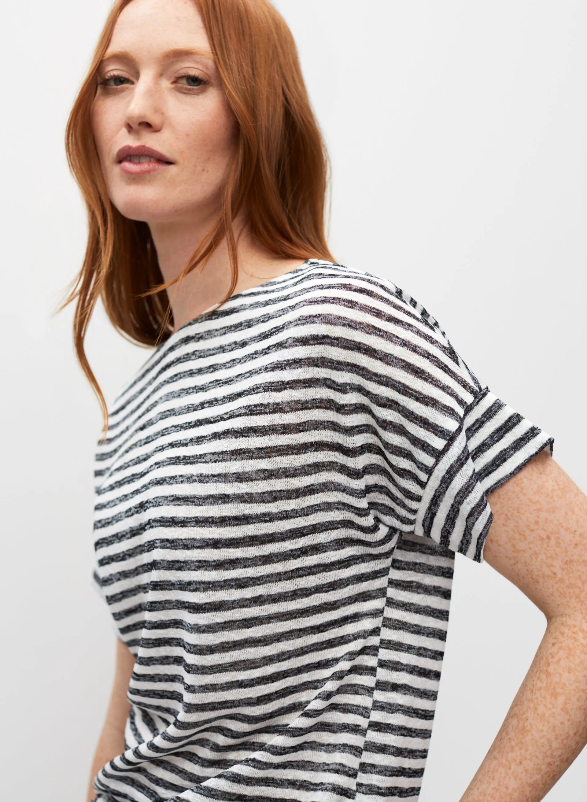 Stripe Print Short Sleeve Top sold by Melanie Lyne product image thumbnail 2