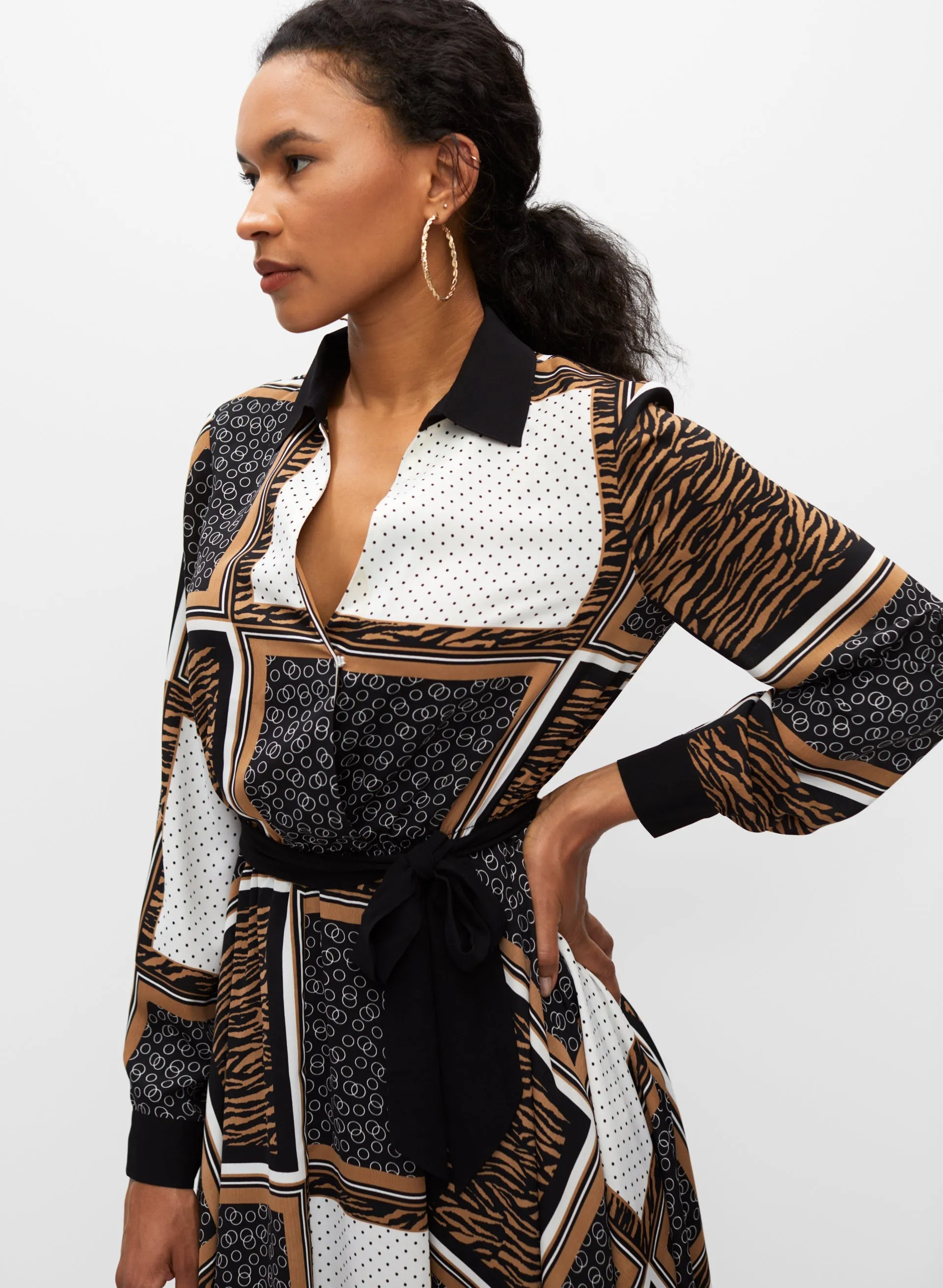 Asymmetrical Faux Wrap Dress sold by Melanie Lyne product image thumbnail 4