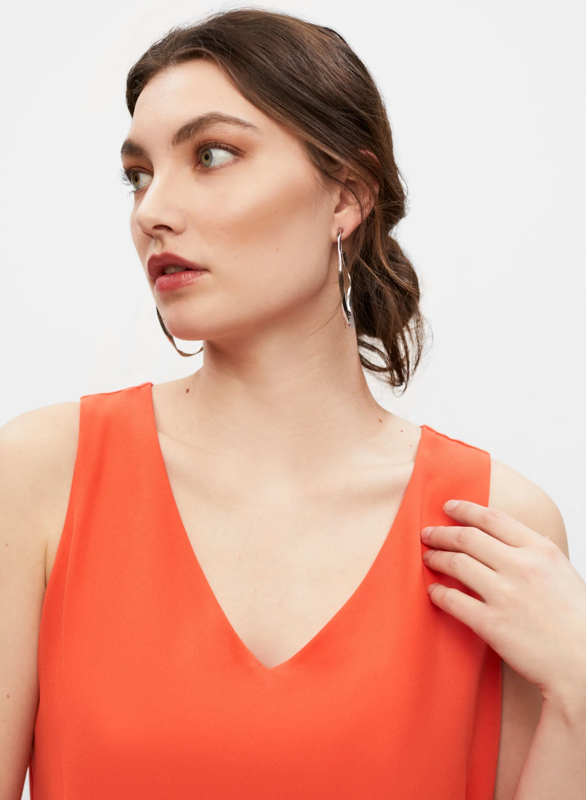 Sleeveless V-Neck Blouse sold by Melanie Lyne product image thumbnail 5