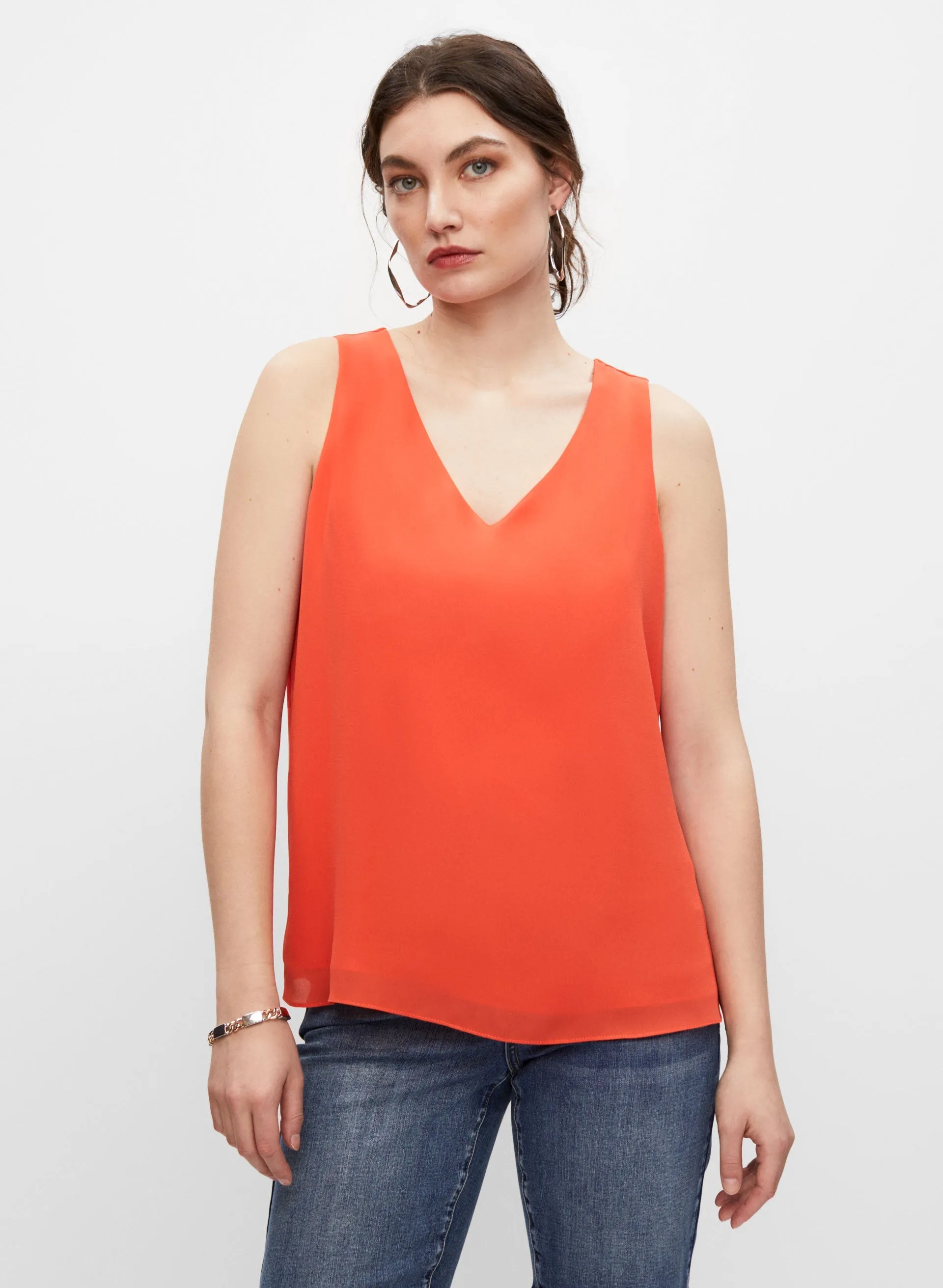 Sleeveless V-Neck Blouse sold by Melanie Lyne product image thumbnail 2