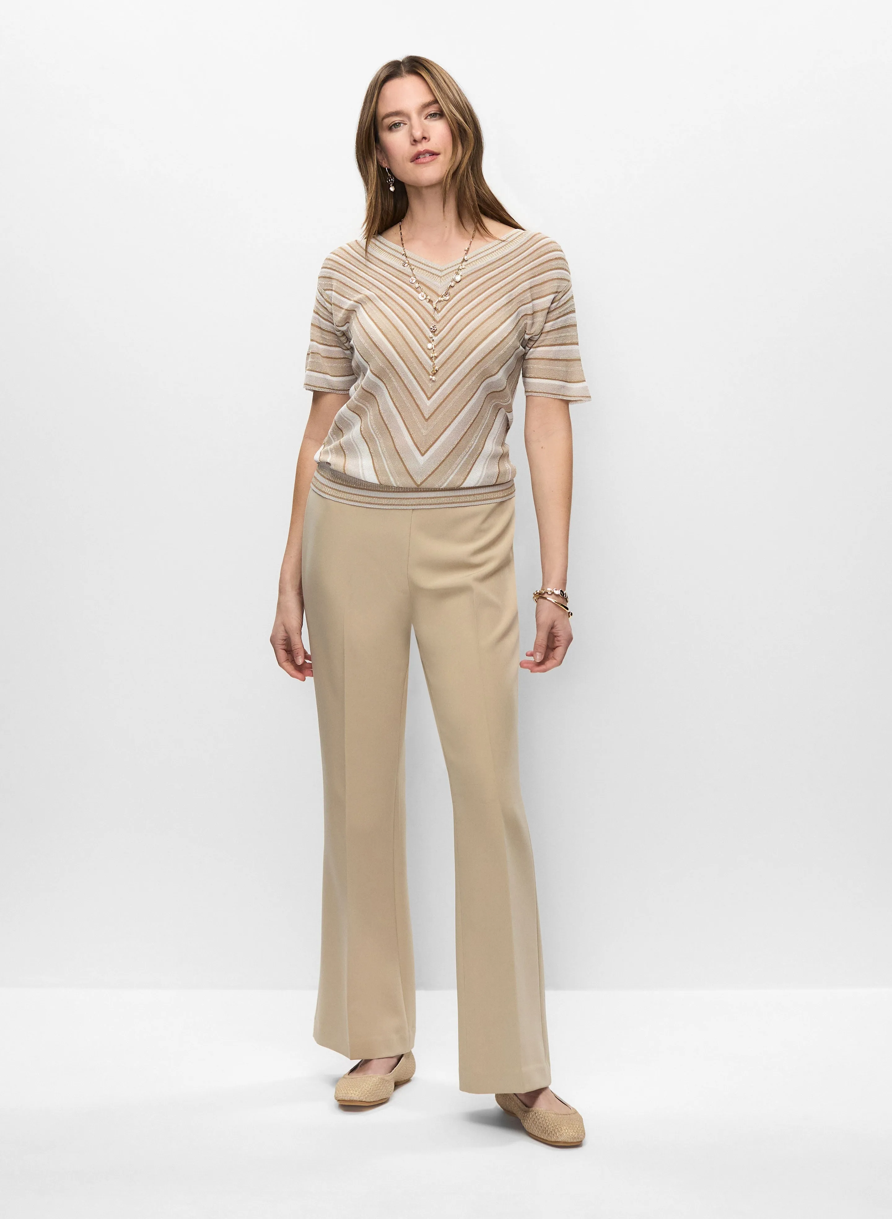 Striped Knit & Flare Leg Pants sold by Melanie Lyne