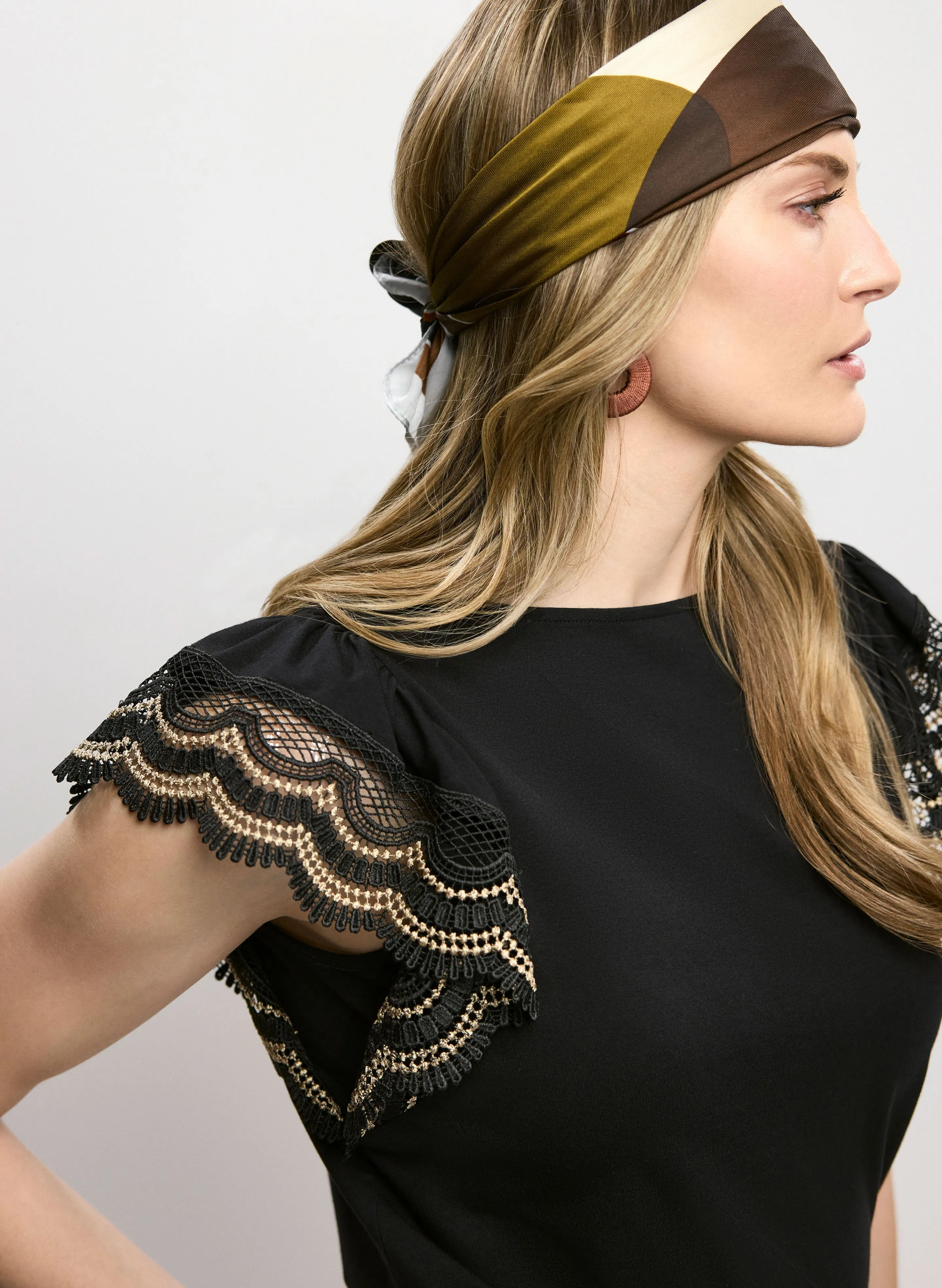 Dot Motif Square Scarf sold by Melanie Lyne product image thumbnail 3