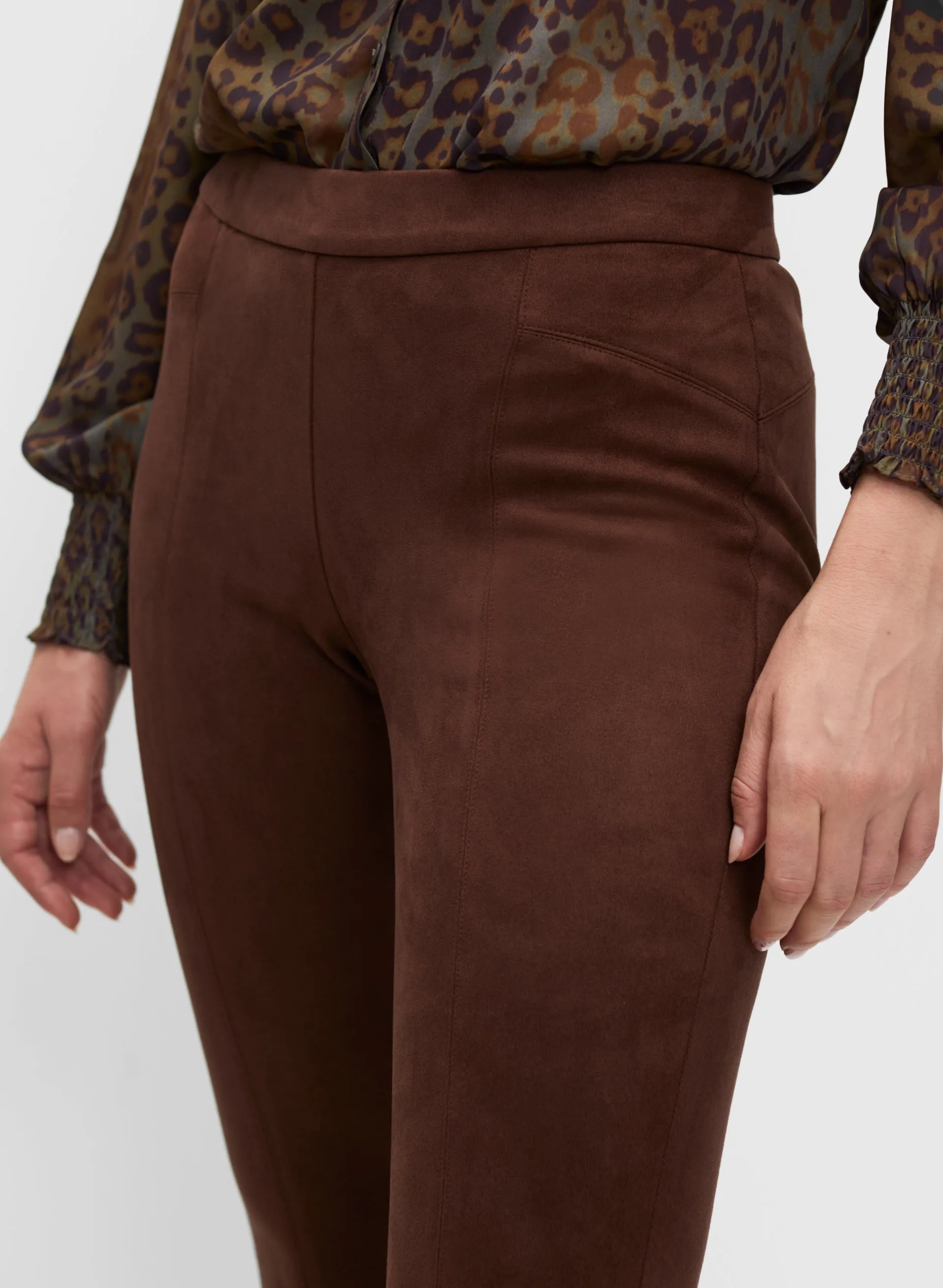 Faux Suede Pull-On Pants sold by Melanie Lyne product image thumbnail 4