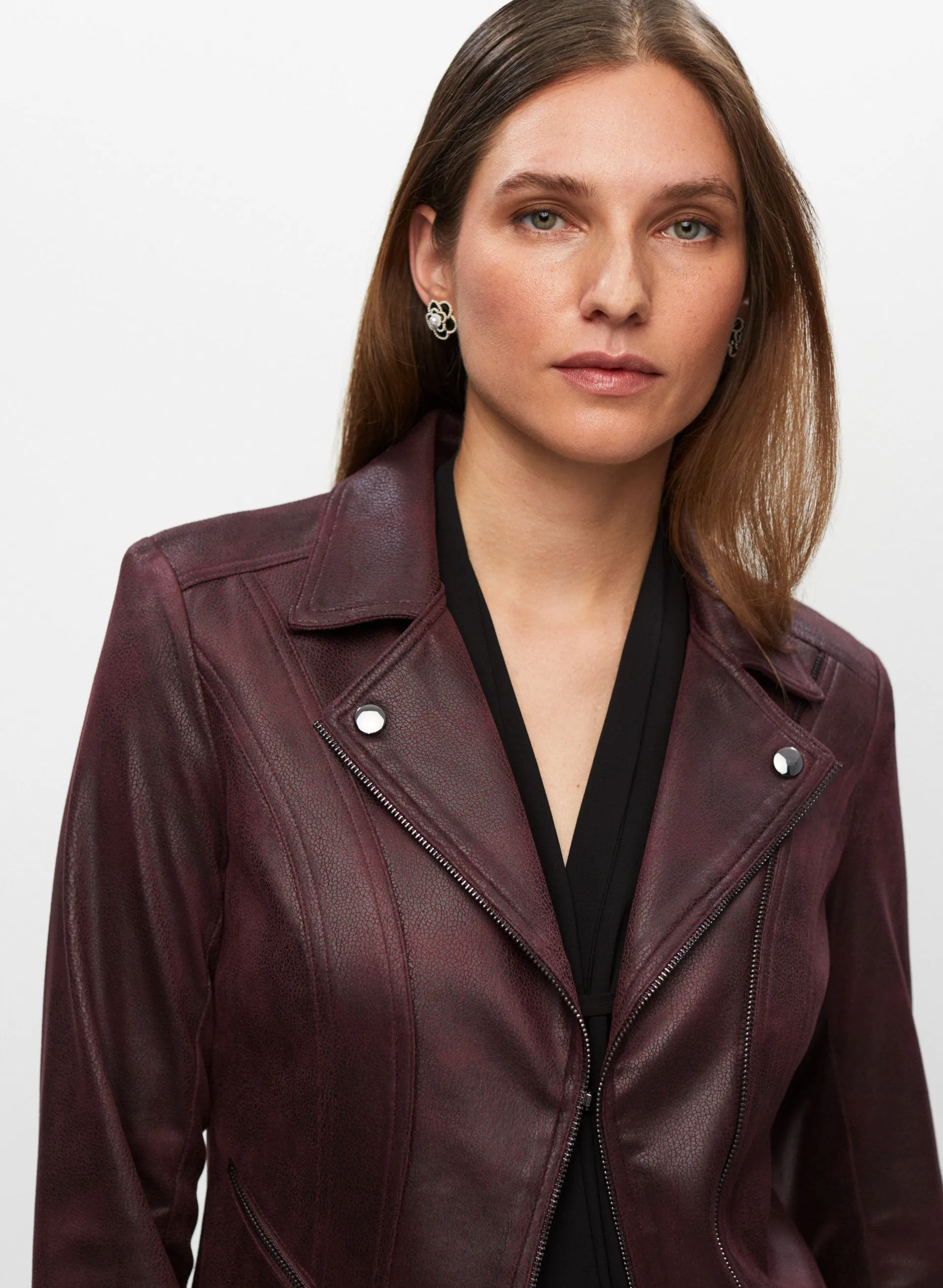 Vex - Snap Detail Faux Suede Jacket sold by Melanie Lyne product image thumbnail 3