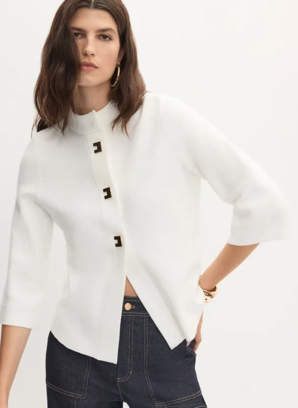Cropped Mock Neck Cardigan sold by Melanie Lyne