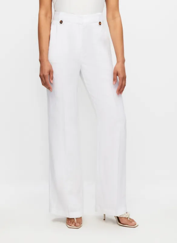 Linen-Blend Wide Leg Pants sold by Melanie Lyne