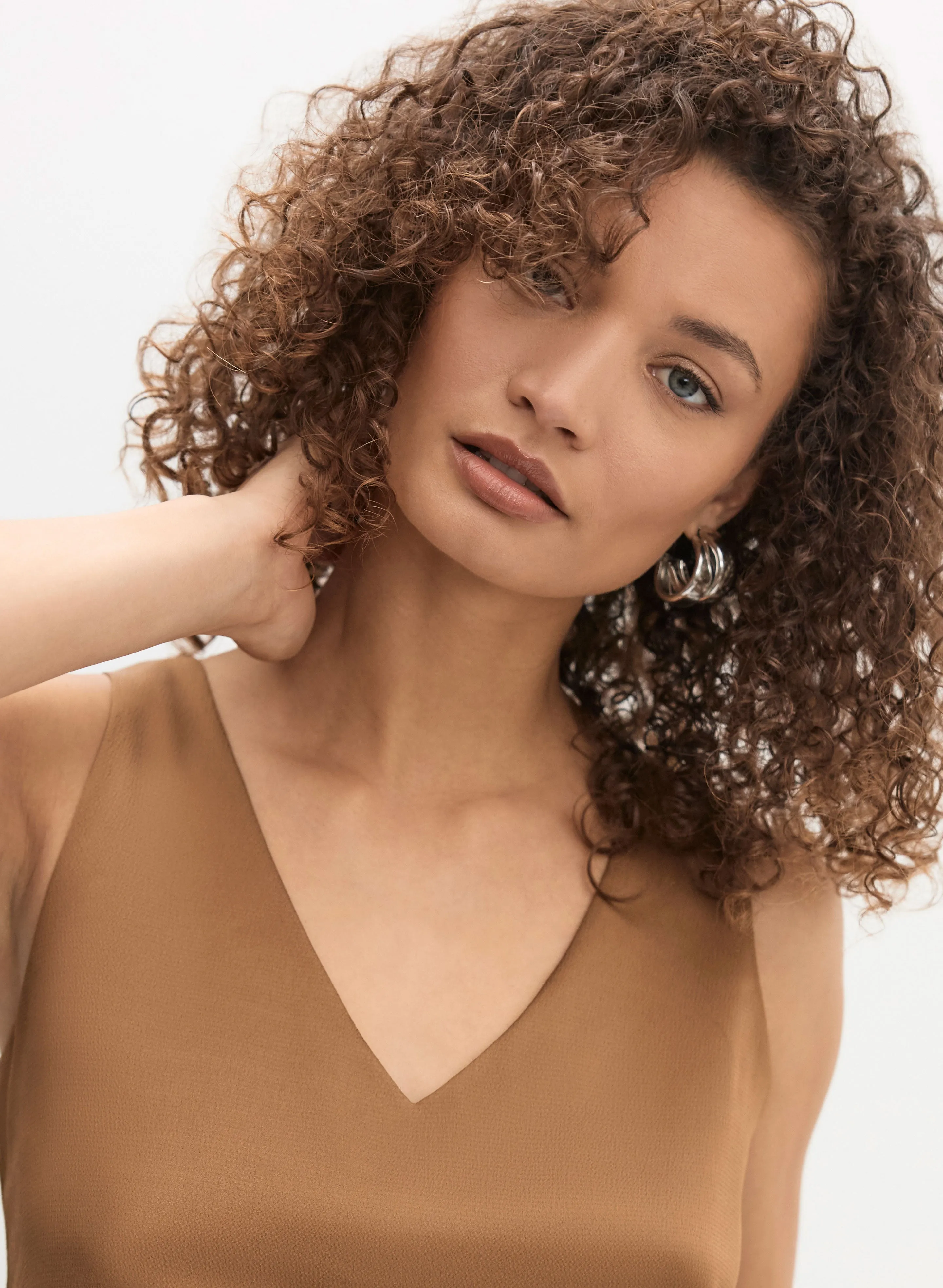 Essential V-Neck Satin Tank Top sold by Melanie Lyne product image thumbnail 3