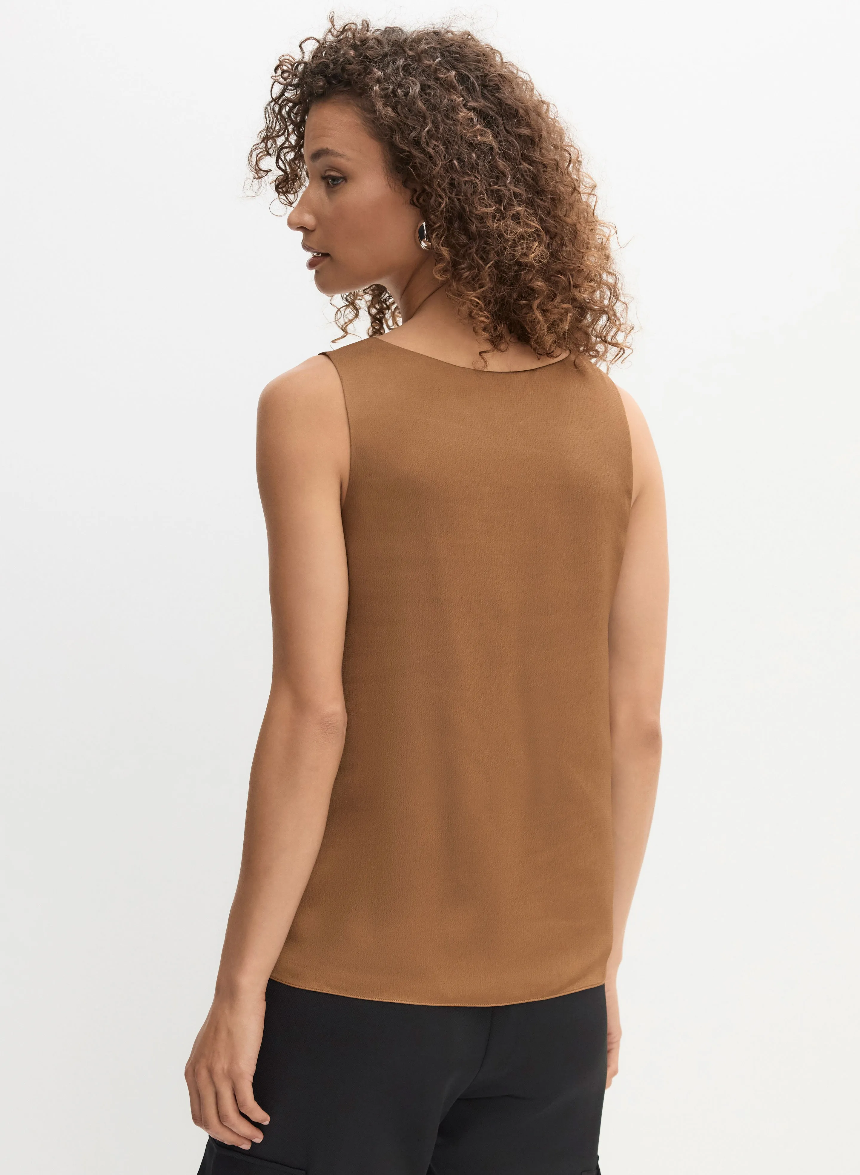 Essential V-Neck Satin Tank Top sold by Melanie Lyne product image thumbnail 4
