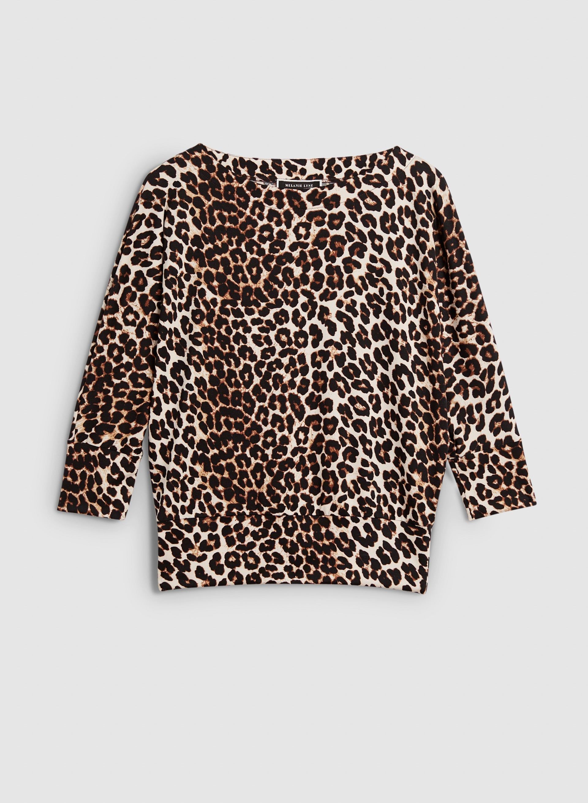 Leopard Print Dolman Sleeve Top sold by Melanie Lyne product image thumbnail 5