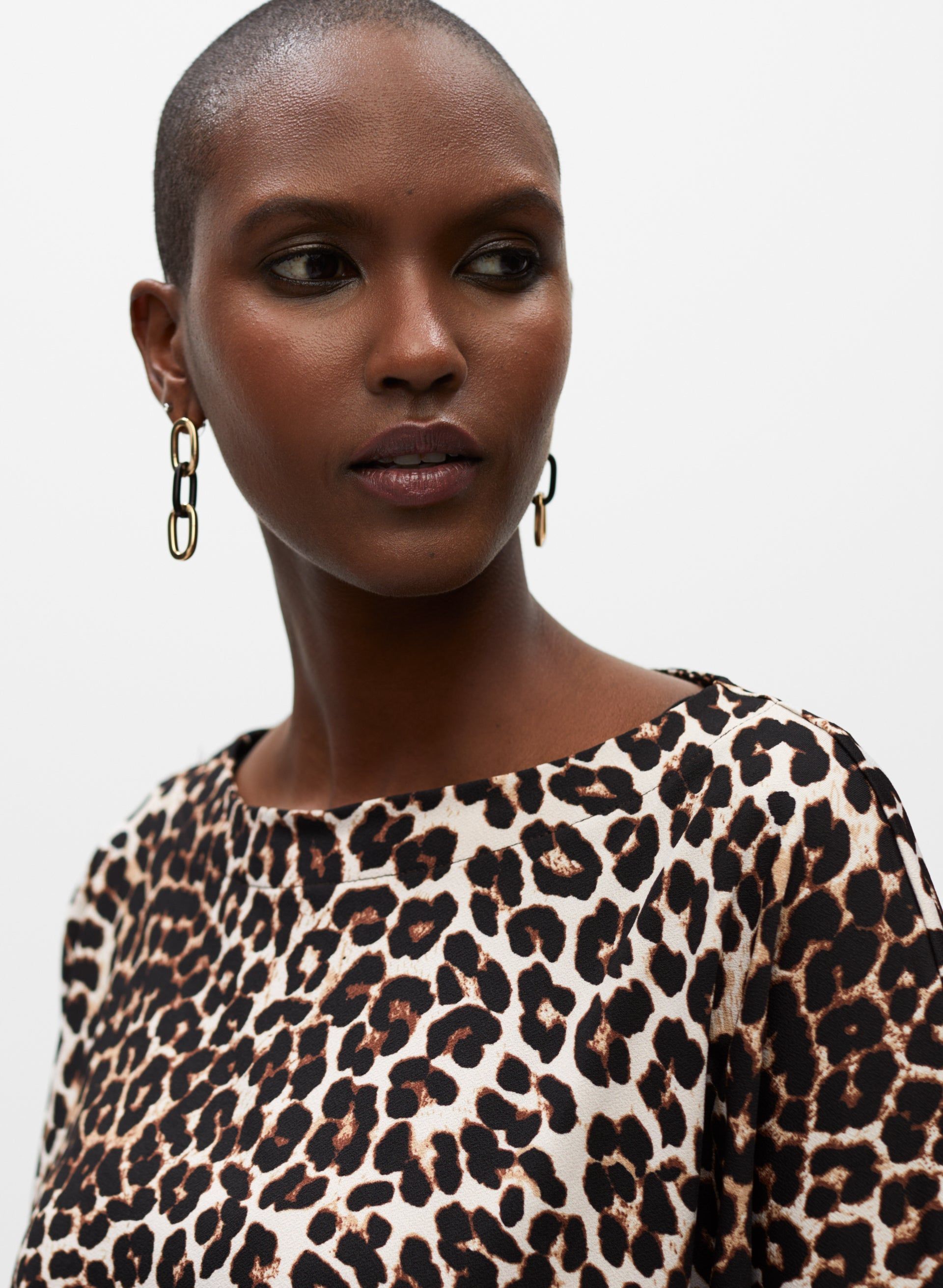 Leopard Print Dolman Sleeve Top sold by Melanie Lyne product image thumbnail 2