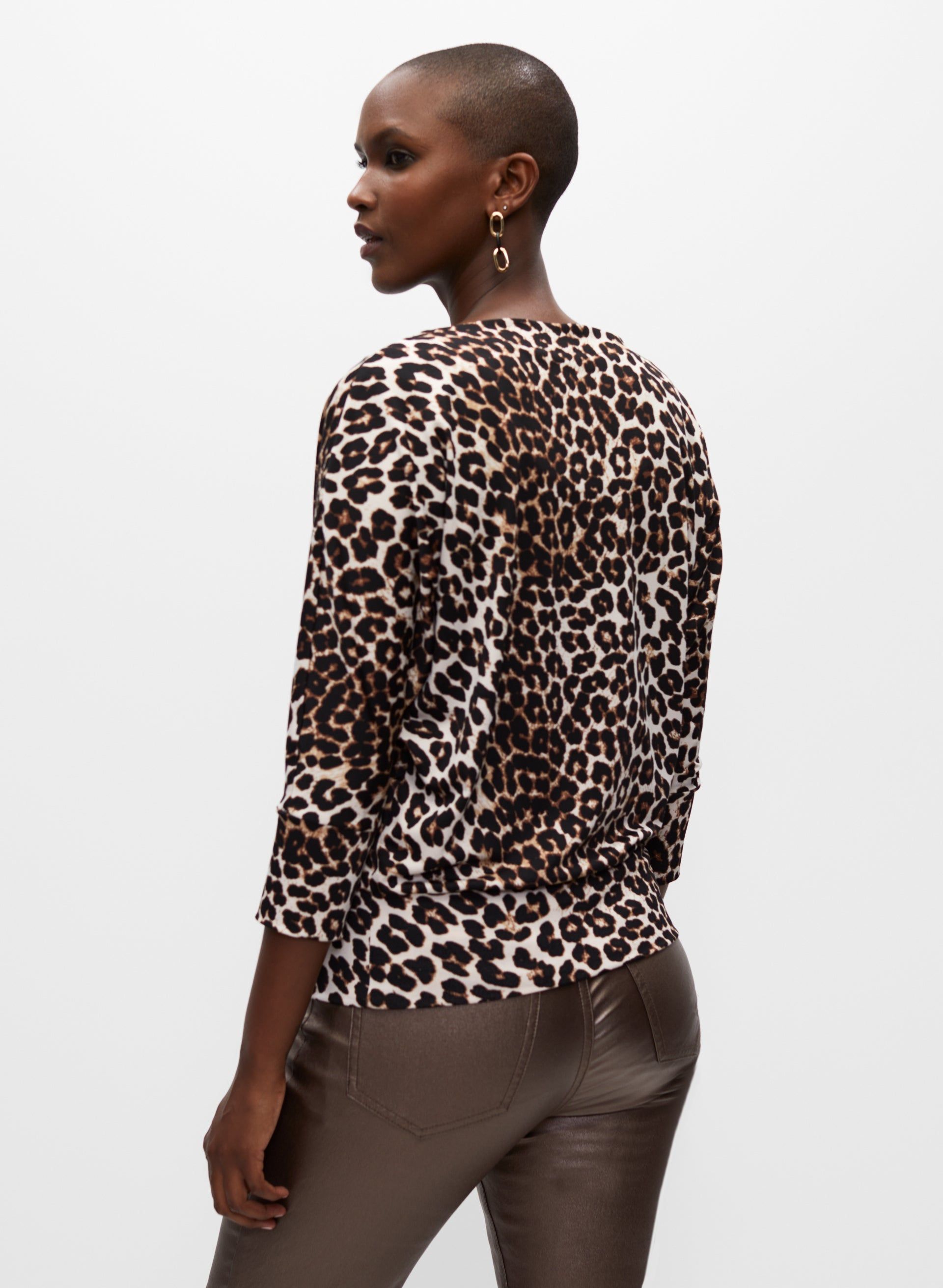 Leopard Print Dolman Sleeve Top sold by Melanie Lyne product image thumbnail 3