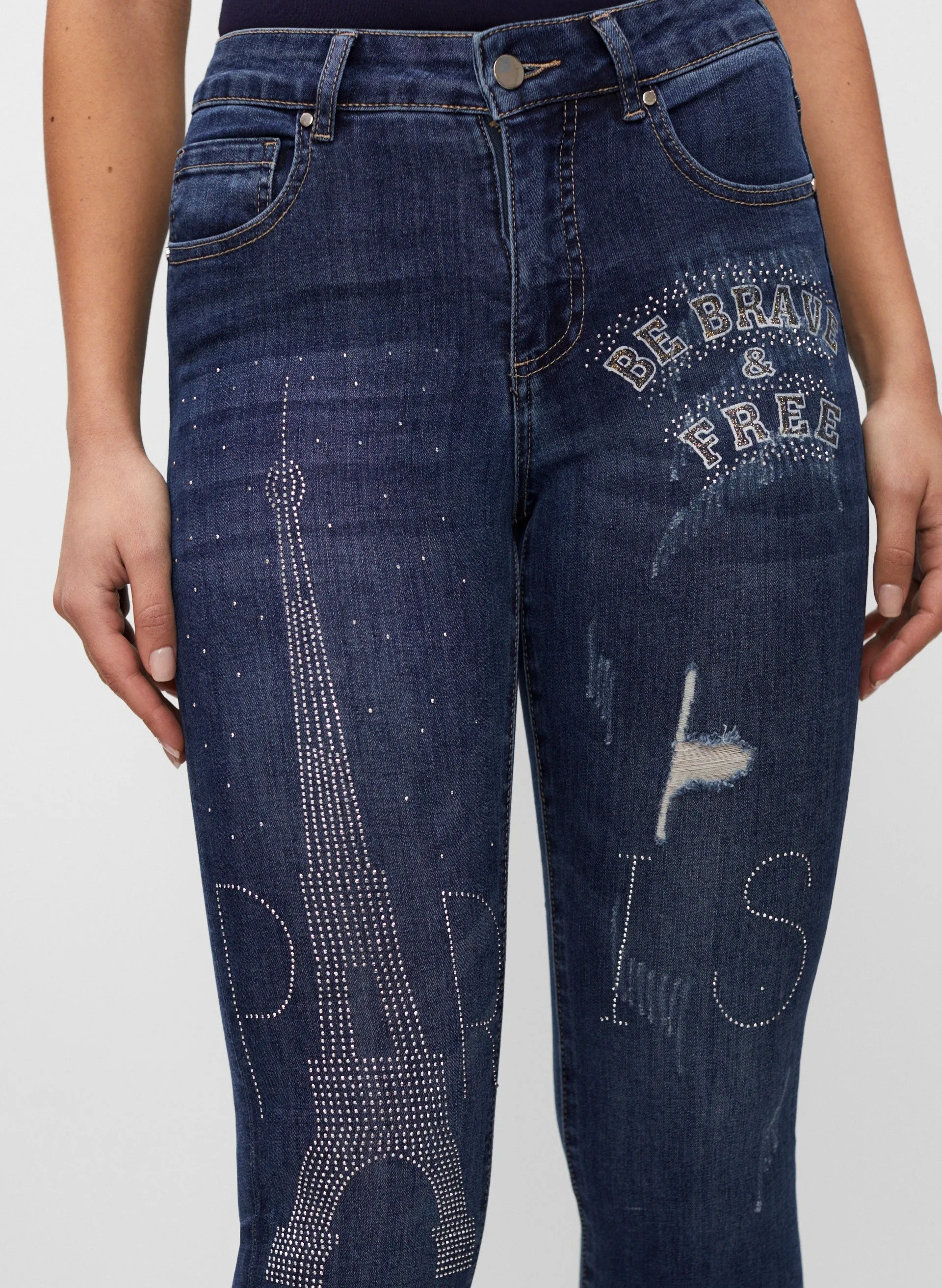 Frank Lyman - Embellished Slim Leg Jeans sold by Melanie Lyne product image thumbnail 5