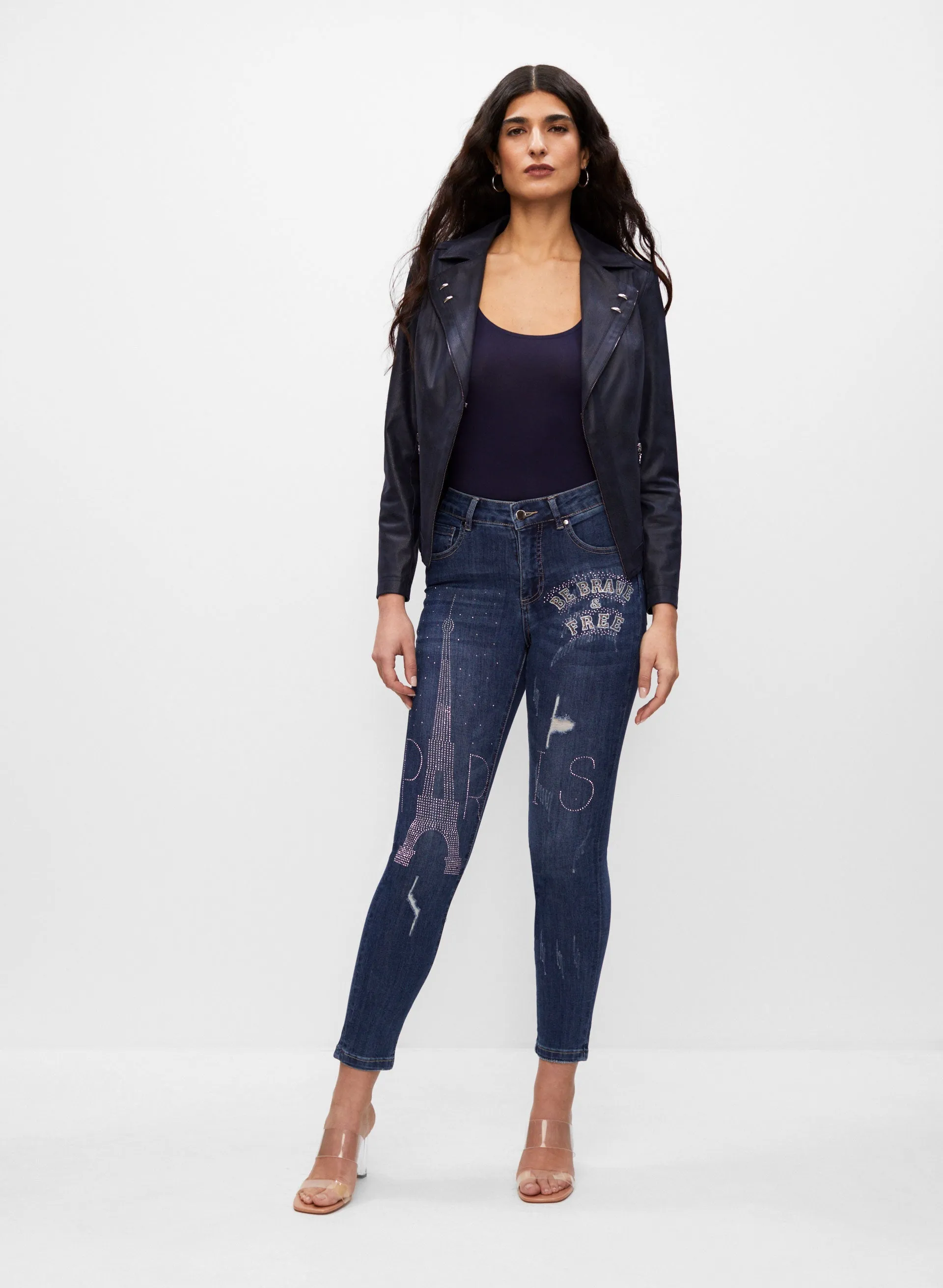 Frank Lyman - Embellished Slim Leg Jeans sold by Melanie Lyne product image thumbnail 3