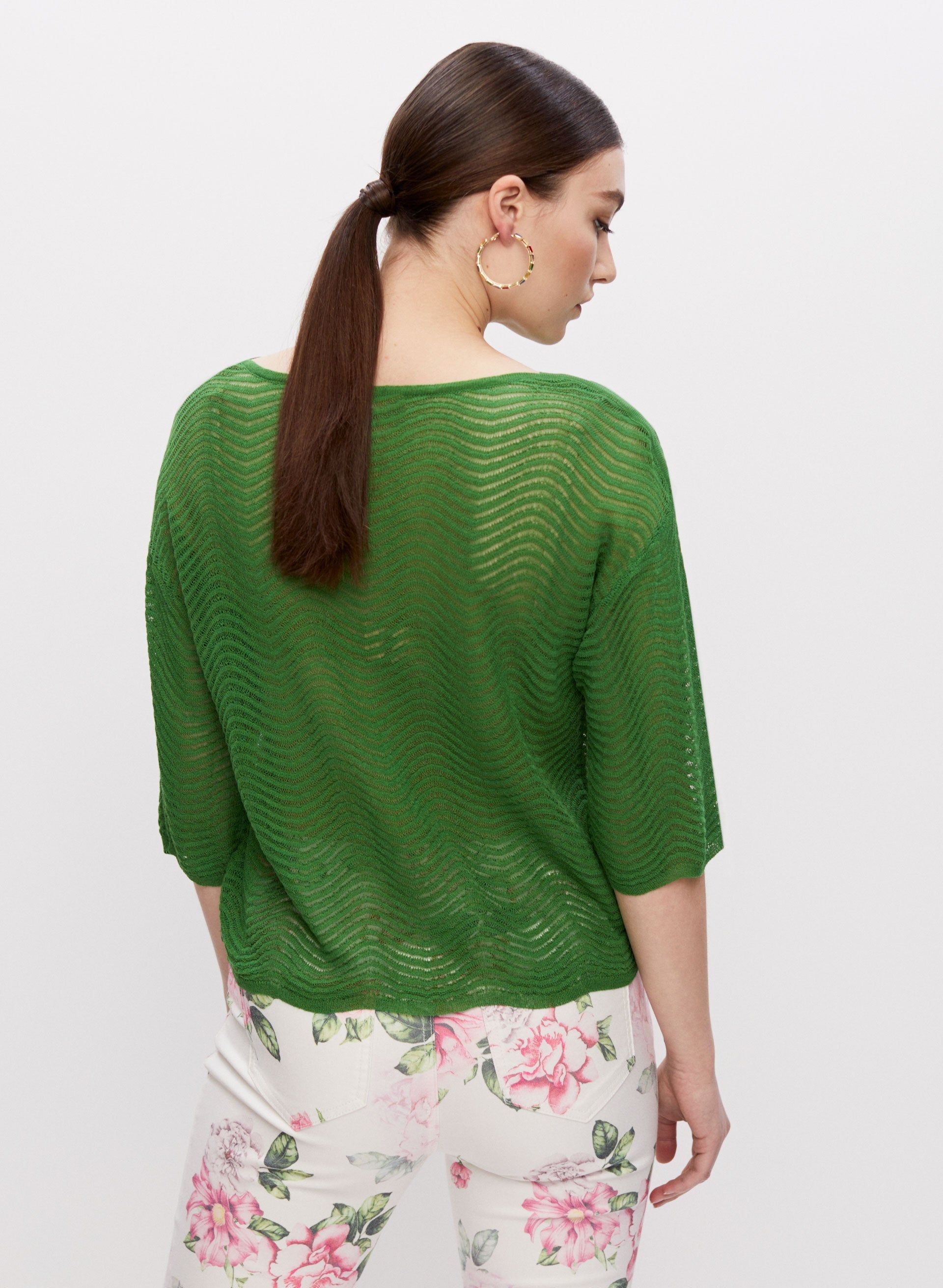 Wave Motif Open Knit Sweater sold by Melanie Lyne product image thumbnail 4