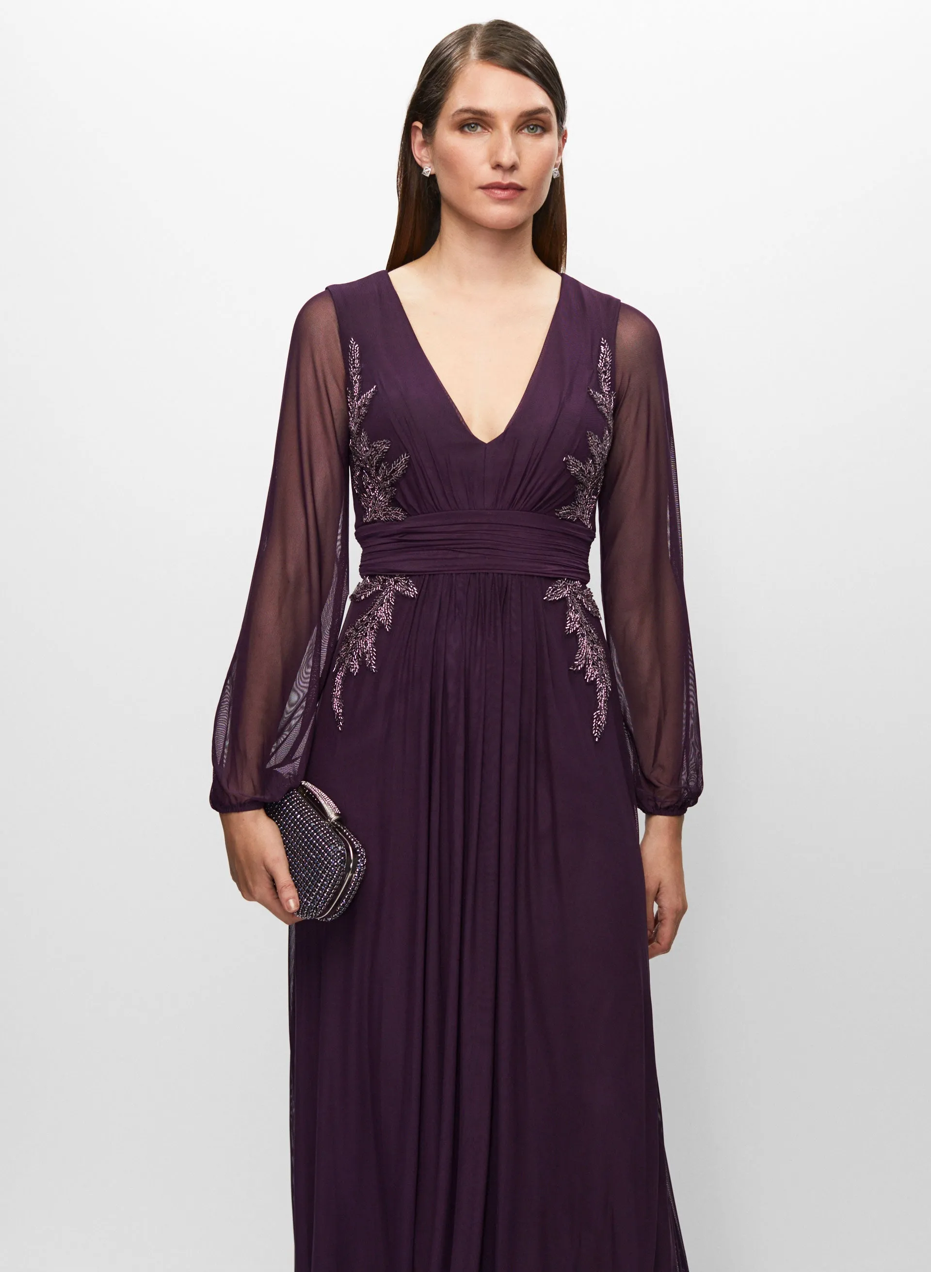 Beaded Detail V-Neck Dress sold by Melanie Lyne product image thumbnail 4