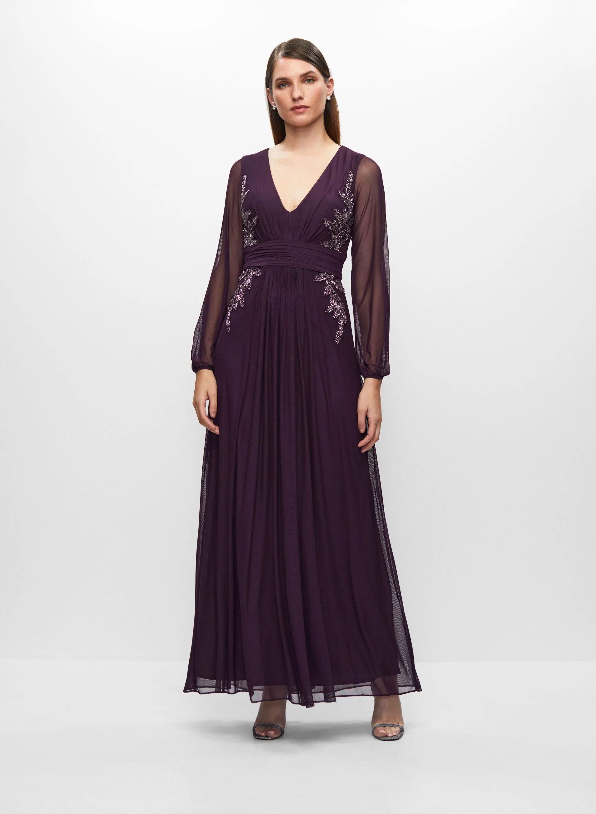 Beaded Detail V-Neck Dress sold by Melanie Lyne