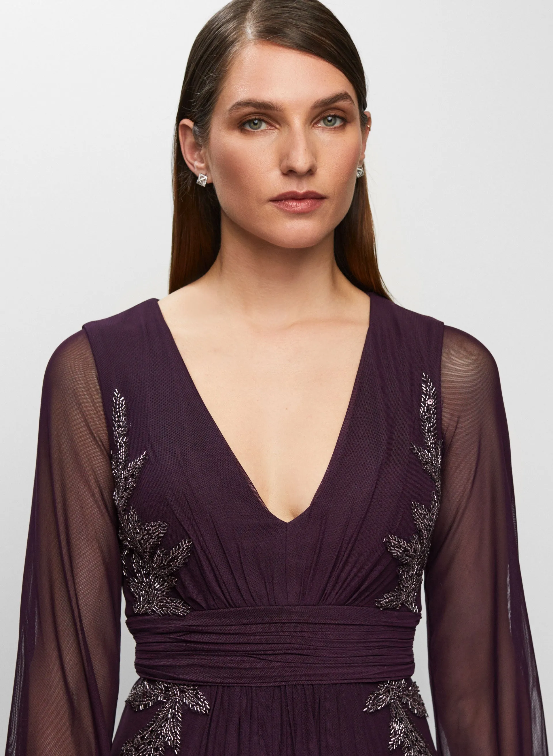 Beaded Detail V-Neck Dress sold by Melanie Lyne product image thumbnail 5