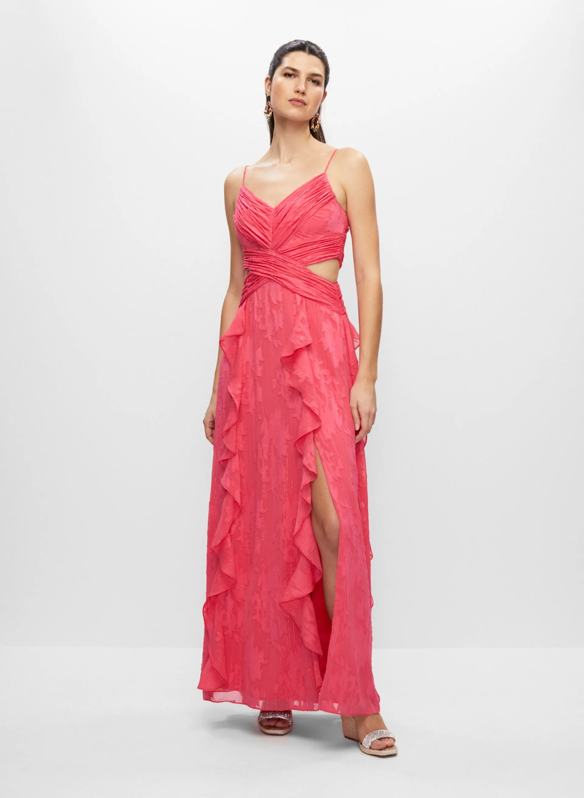 BA Nites - Pleated Detail Cutout Dress sold by Melanie Lyne