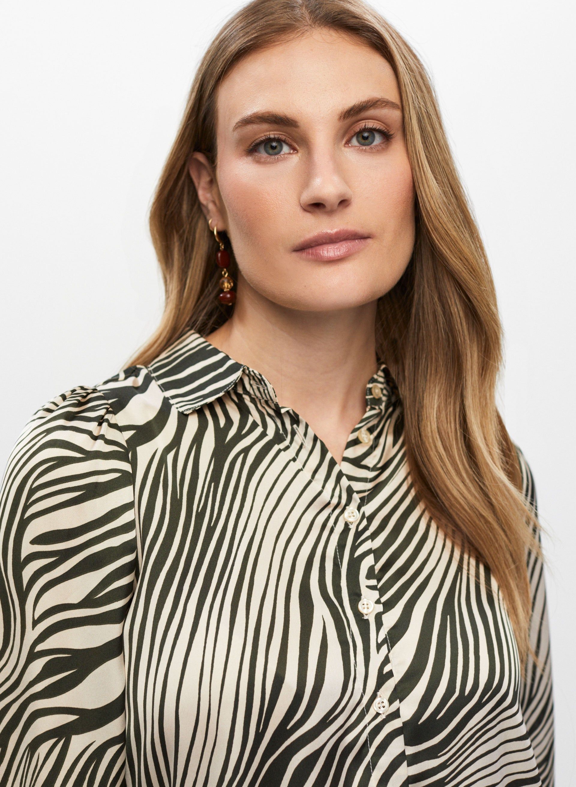 Zebra Print Long Sleeve Blouse sold by Melanie Lyne product image thumbnail 5