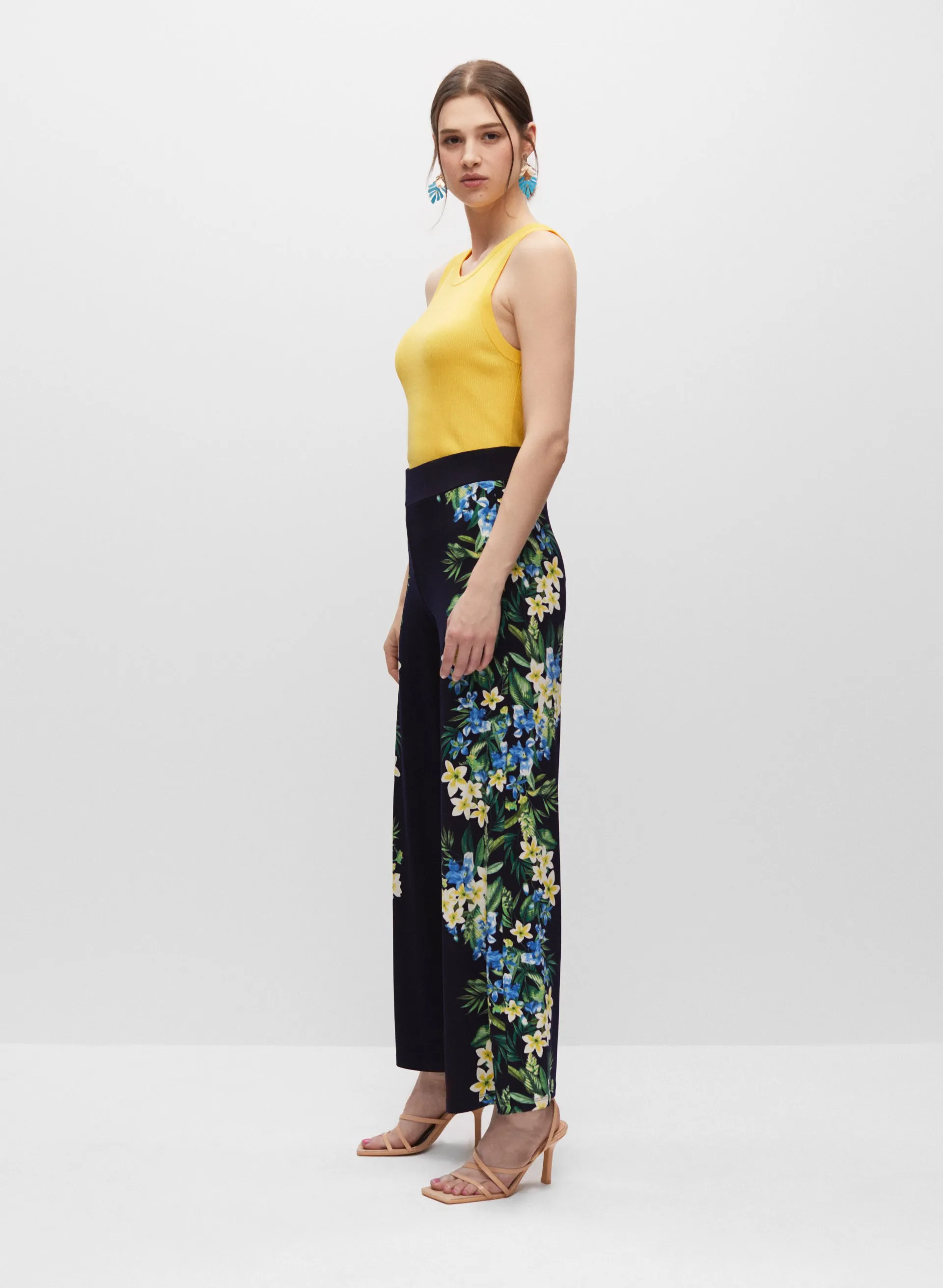 Floral Print Wide Leg Pants sold by Melanie Lyne product image thumbnail 3