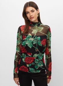 Semi-Sheer Floral Motif Top sold by Melanie Lyne