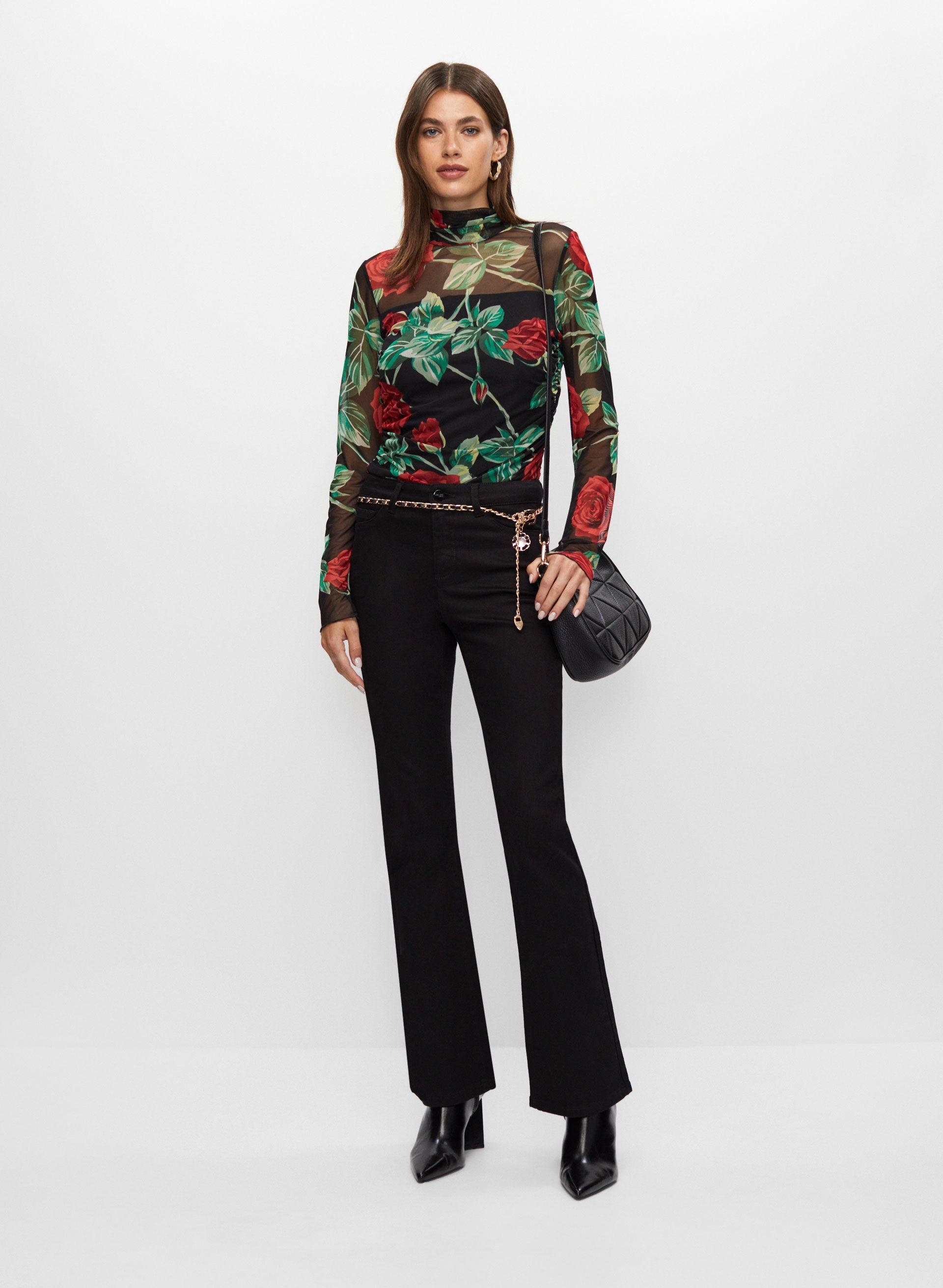 Semi-Sheer Floral Motif Top sold by Melanie Lyne product image thumbnail 3