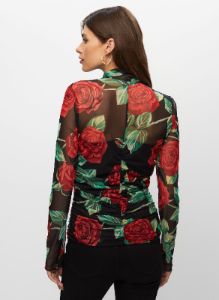 Semi-Sheer Floral Motif Top sold by Melanie Lyne