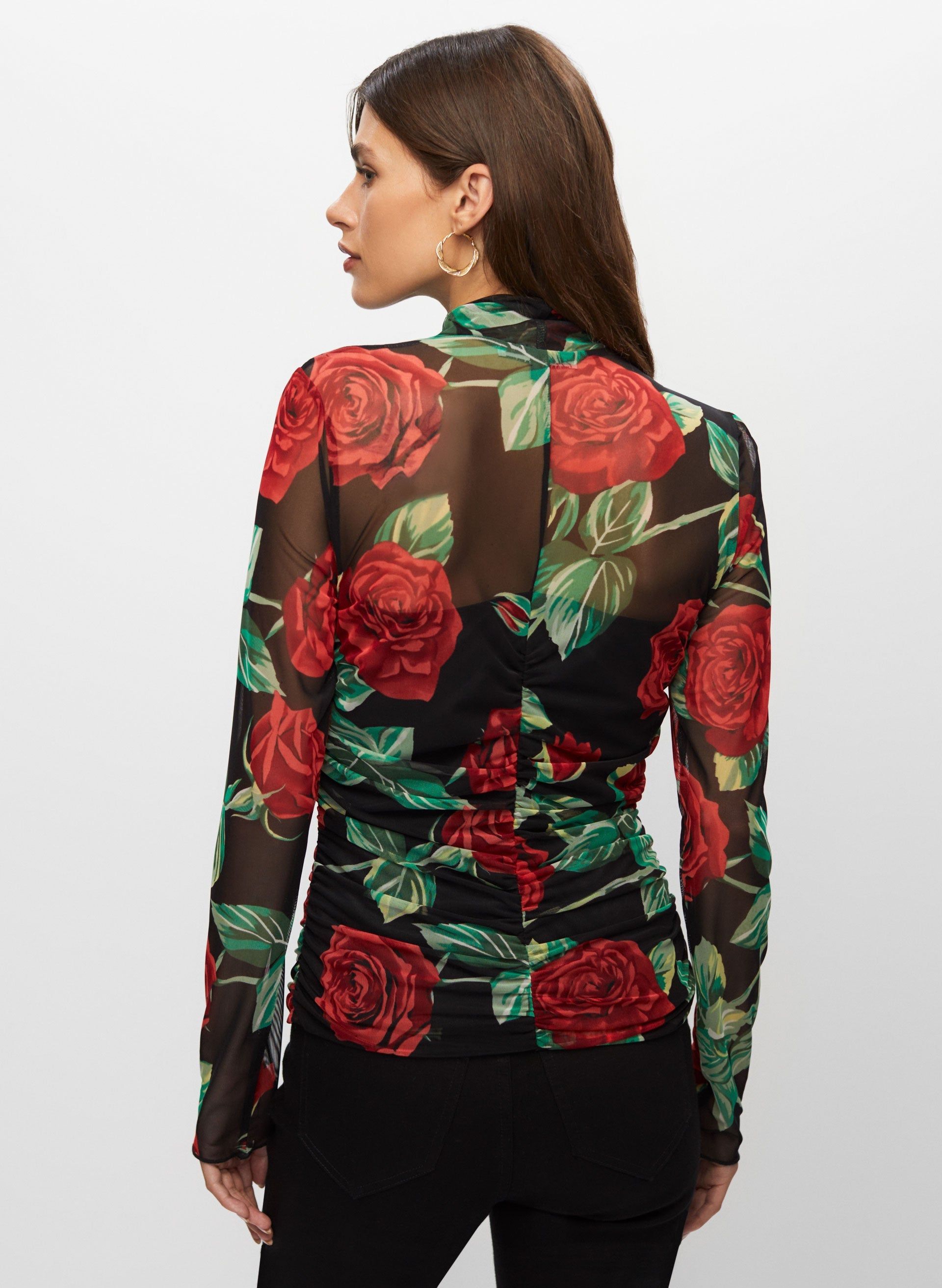 Semi-Sheer Floral Motif Top sold by Melanie Lyne product image thumbnail 4