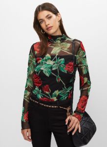 Semi-Sheer Floral Motif Top sold by Melanie Lyne