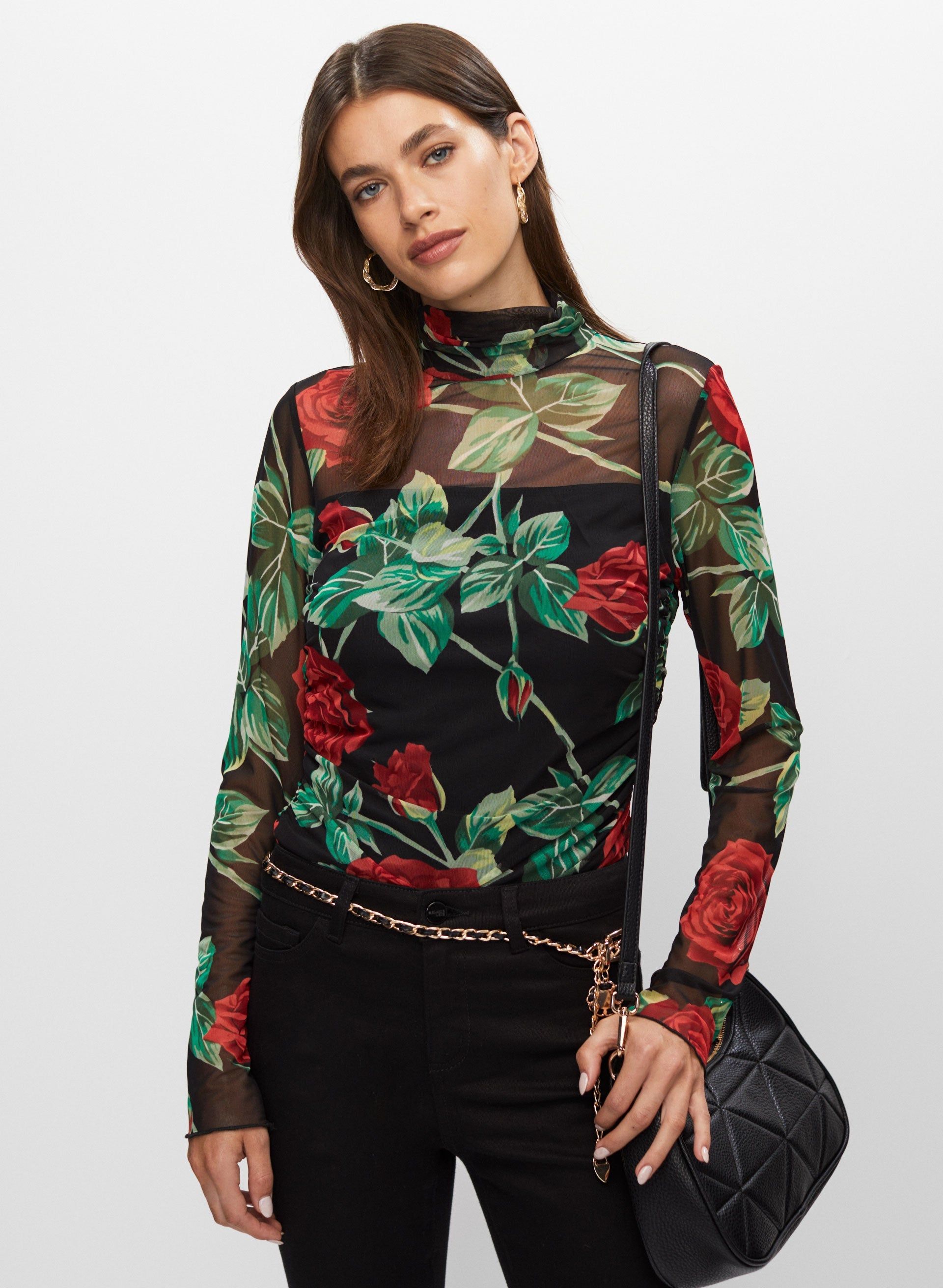 Semi-Sheer Floral Motif Top sold by Melanie Lyne product image thumbnail 2