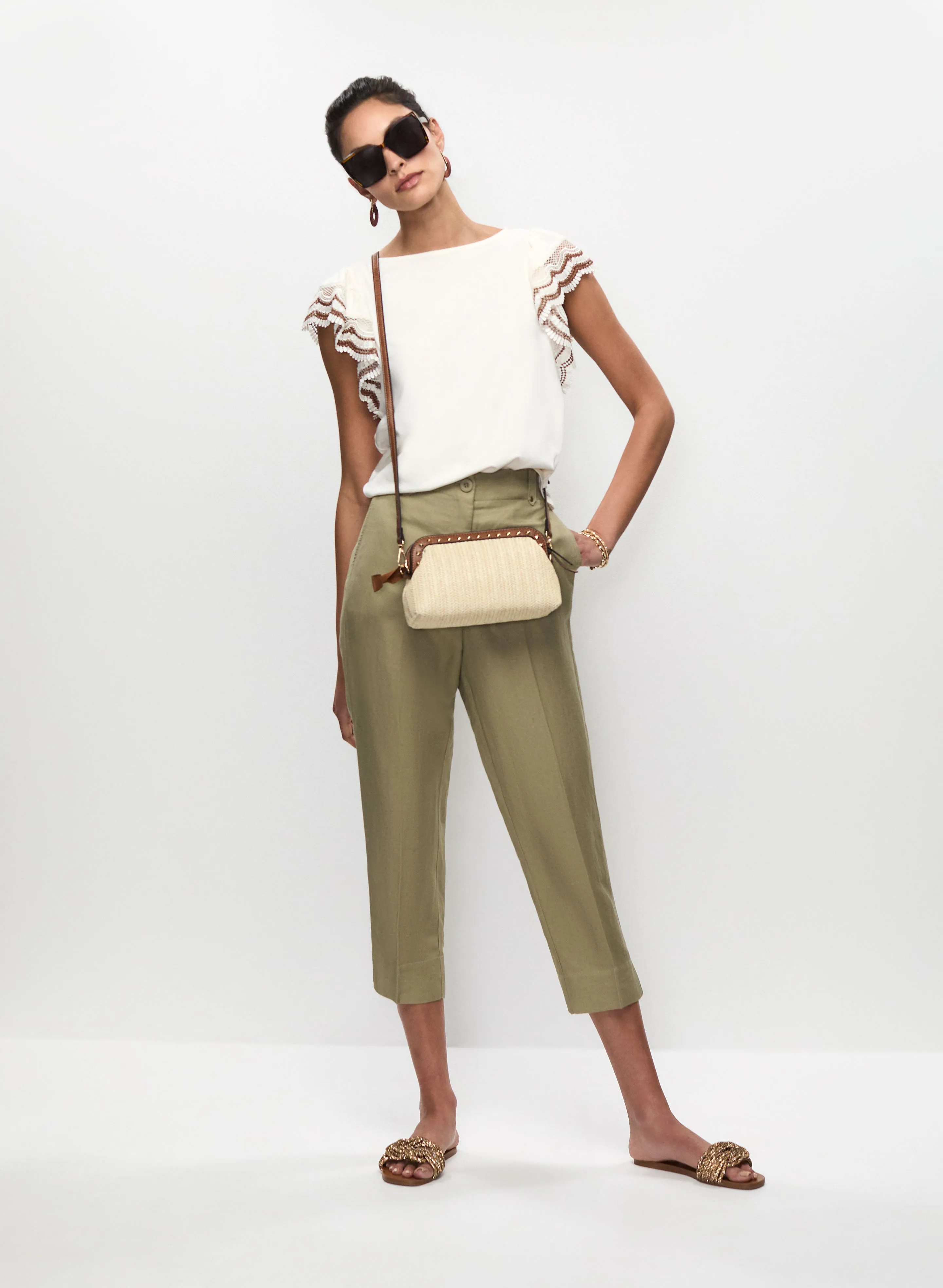 Crochet Lace Sleeve Top sold by Melanie Lyne product image thumbnail 3