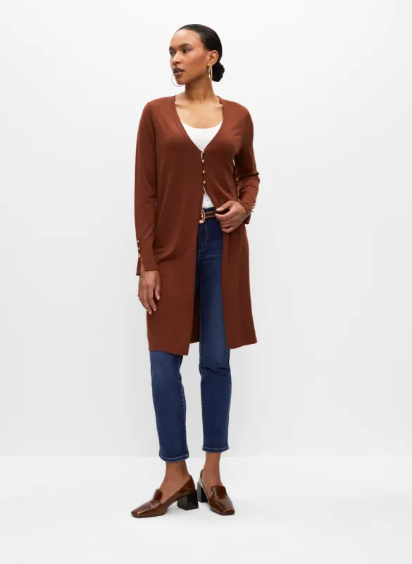Button Detail Duster Cardigan sold by Melanie Lyne
