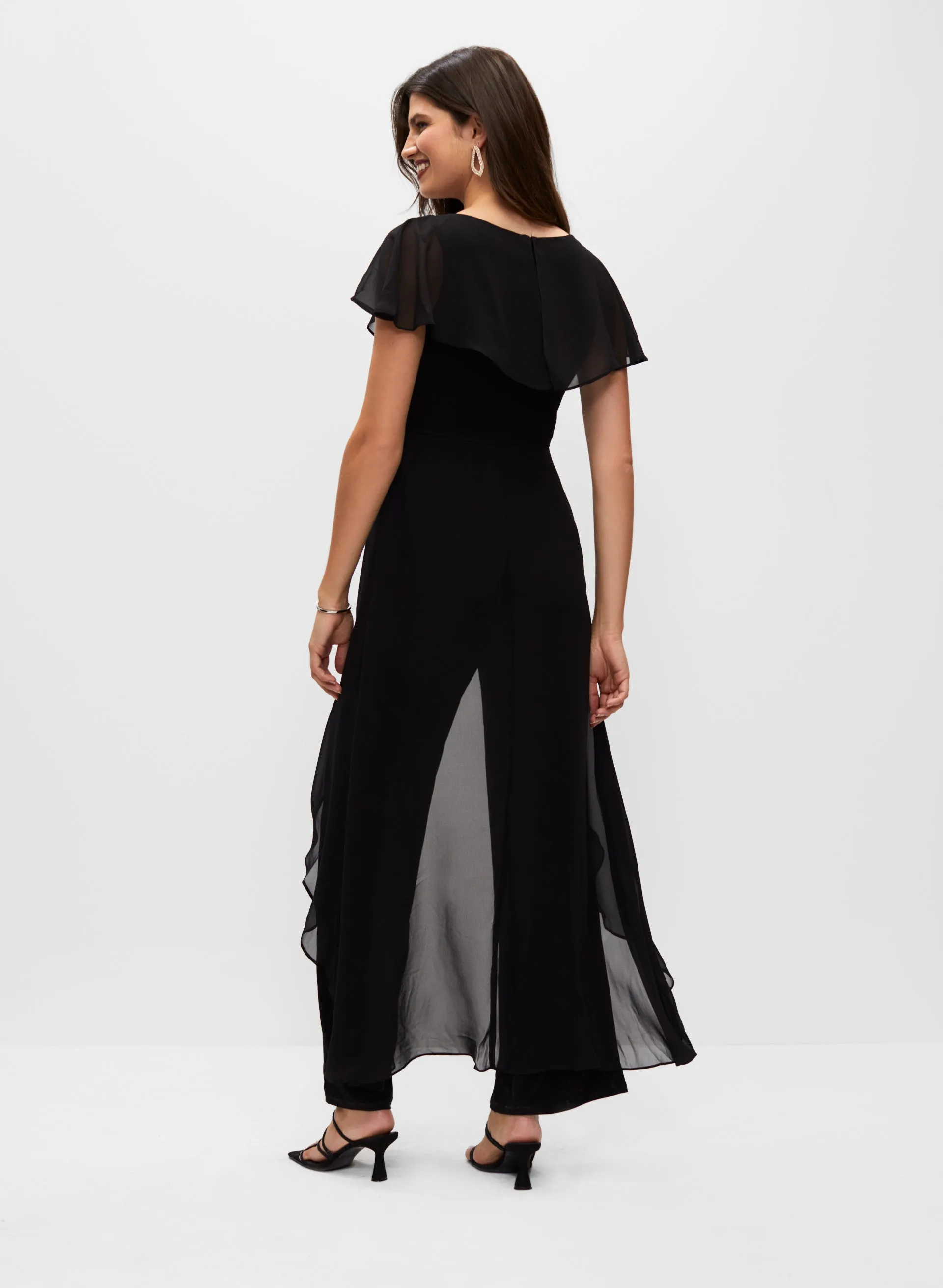 Adrianna Papell - High-Low Chiffon Jumpsuit sold by Melanie Lyne product image thumbnail 2