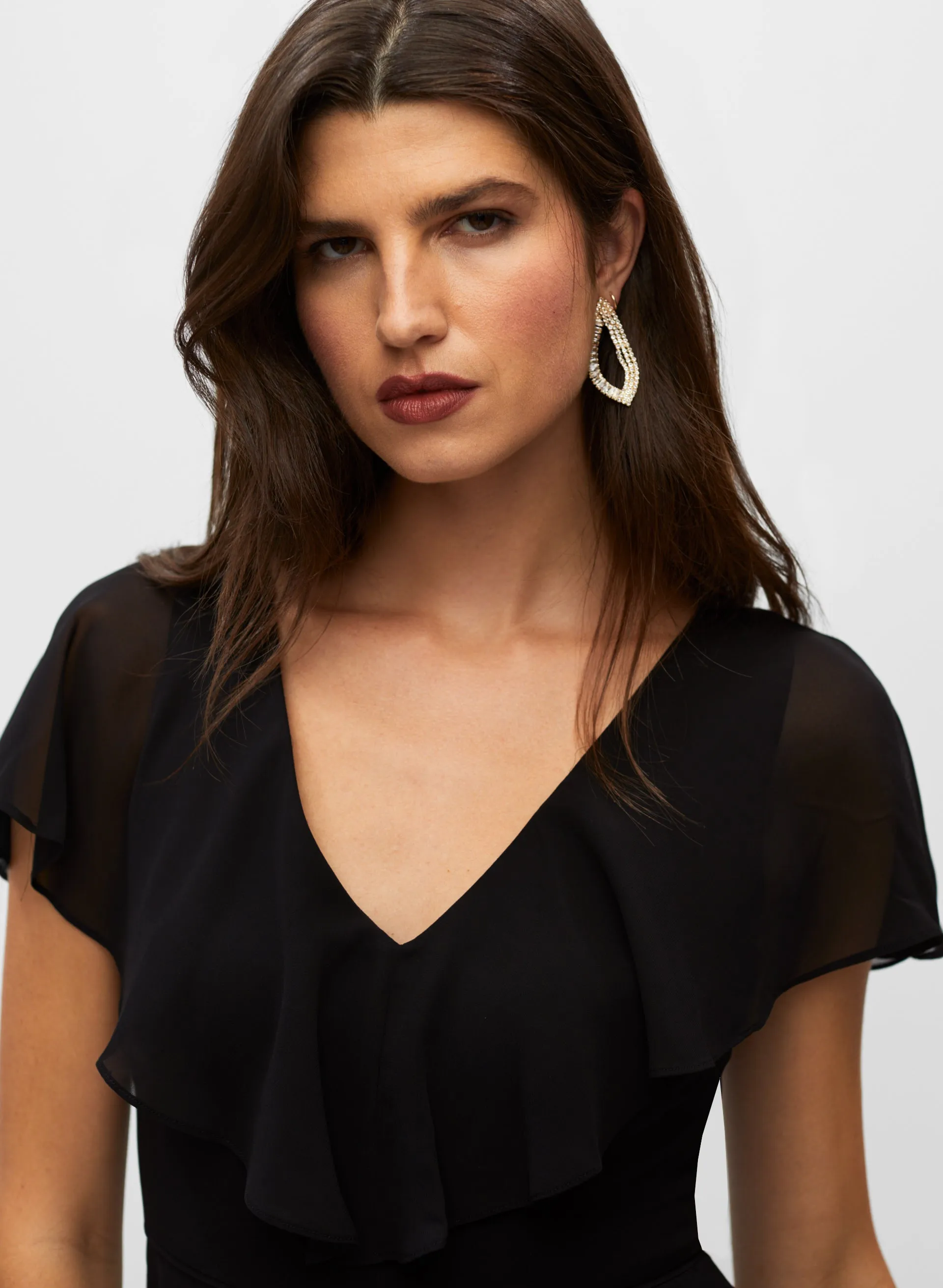 Adrianna Papell - High-Low Chiffon Jumpsuit sold by Melanie Lyne product image thumbnail 3