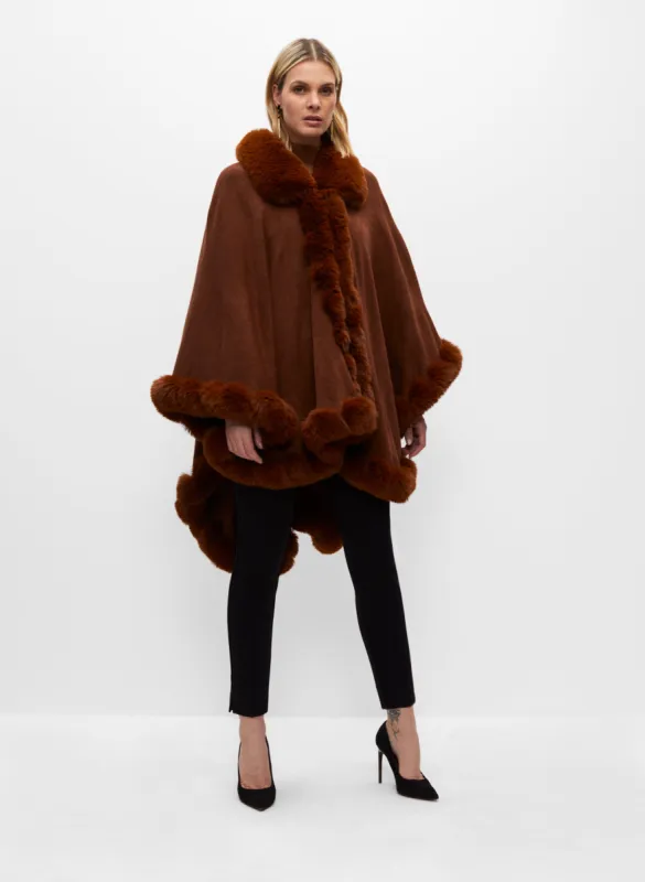 Faux Fur Poncho sold by Melanie Lyne