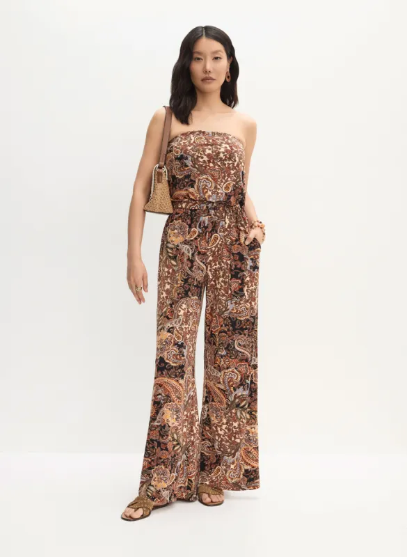 Strapless Paisley Print Jumpsuit sold by Melanie Lyne