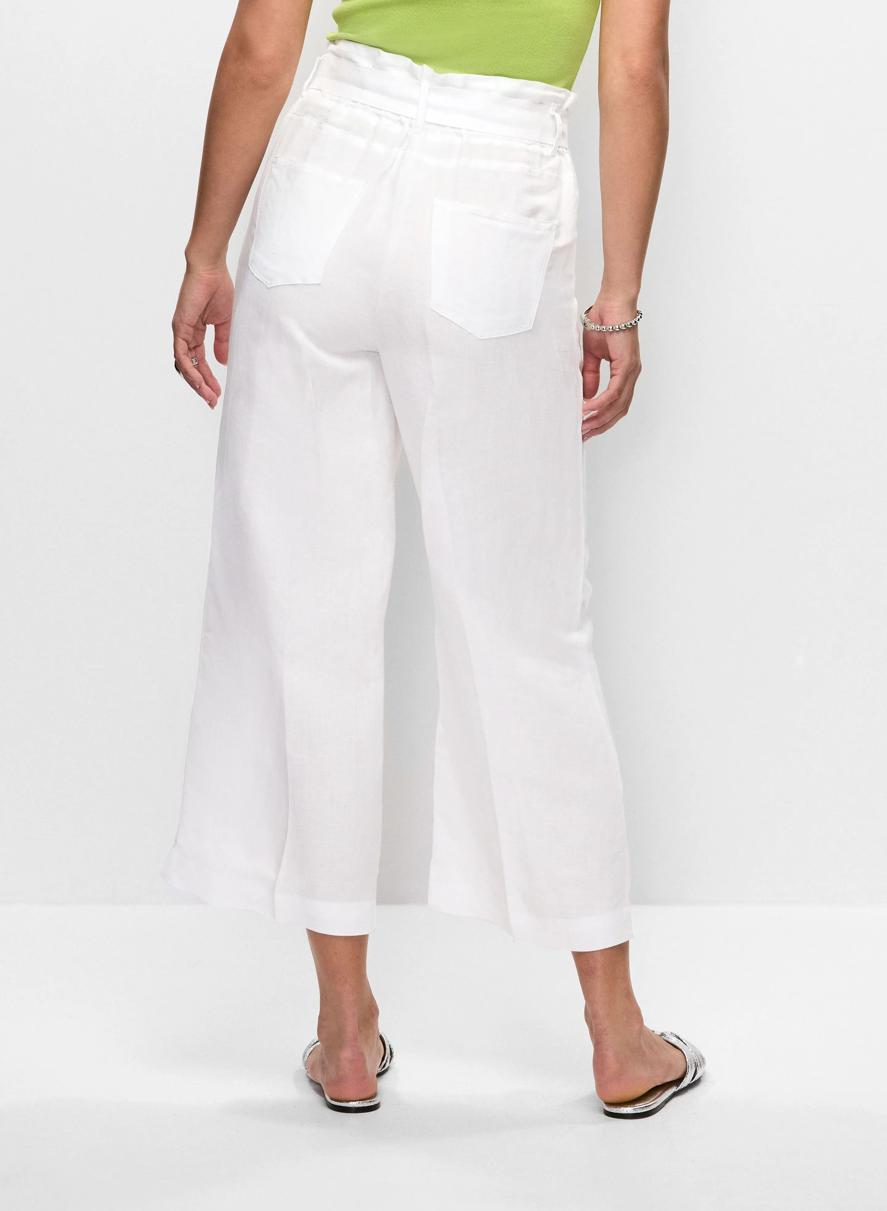 Linen-Blend Cropped Pants sold by Melanie Lyne product image thumbnail 2