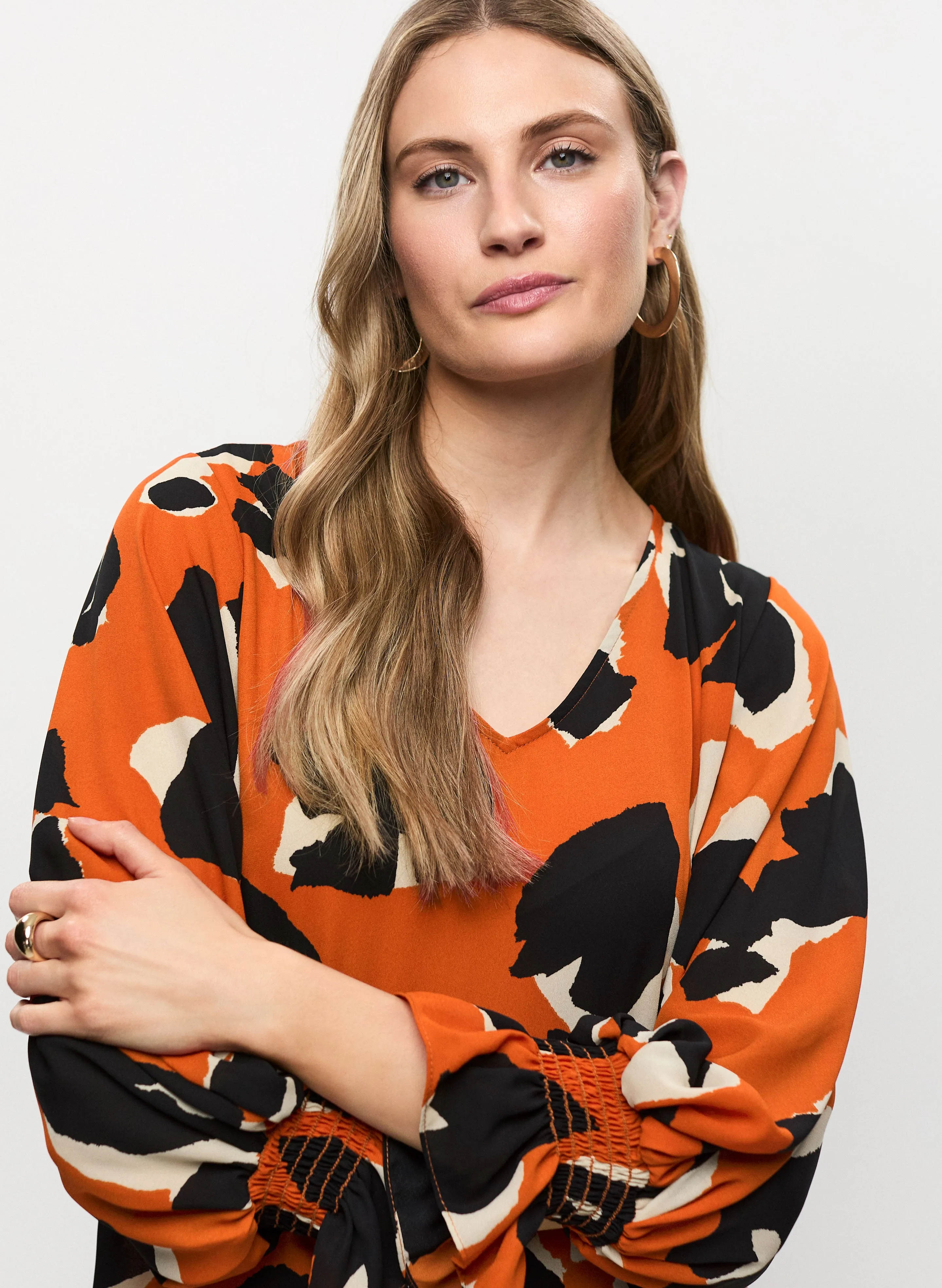 Joseph Ribkoff - Puff Sleeves Animal Print Blouse sold by Melanie Lyne product image thumbnail 5