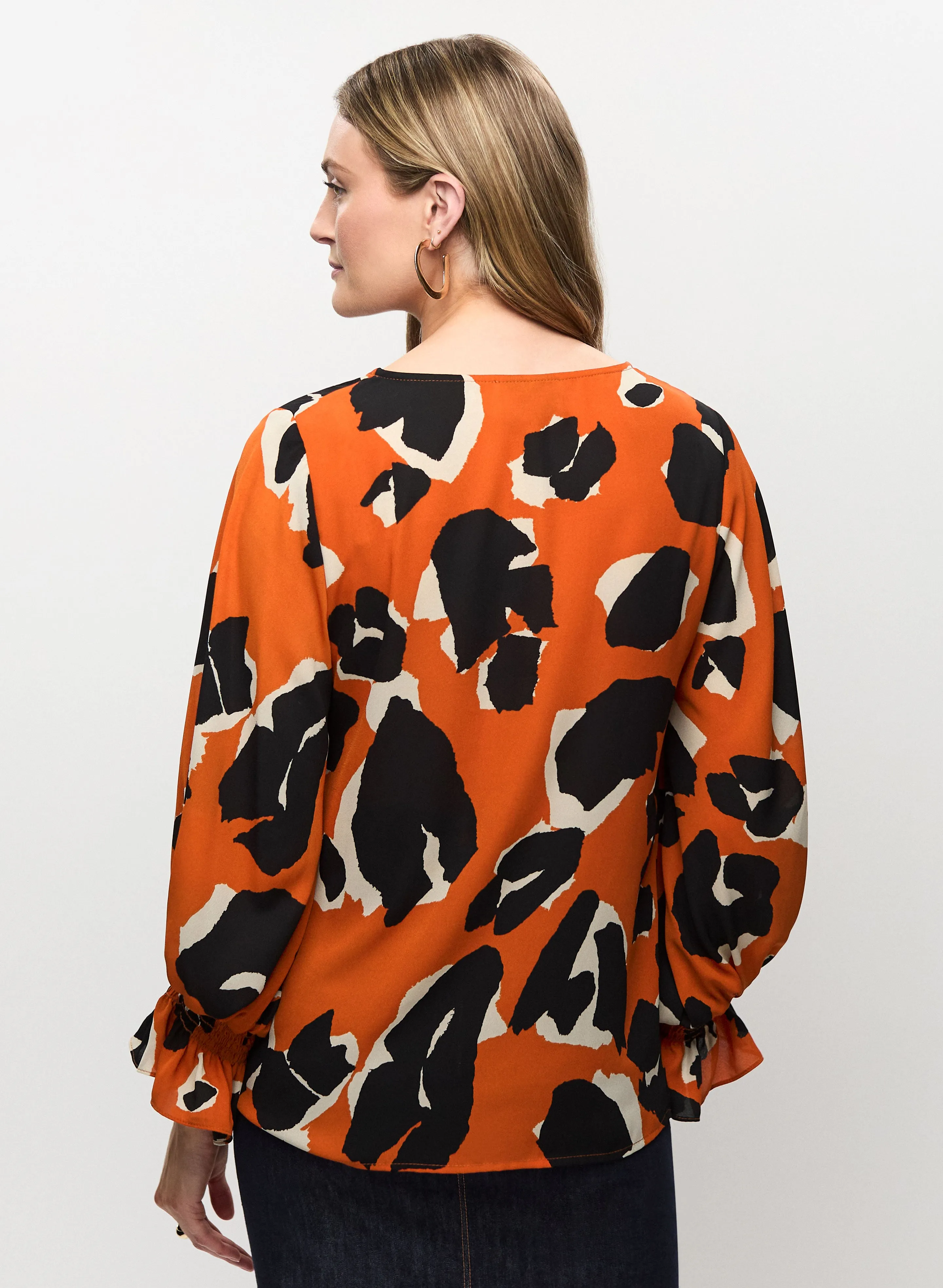 Joseph Ribkoff - Puff Sleeves Animal Print Blouse sold by Melanie Lyne product image thumbnail 4