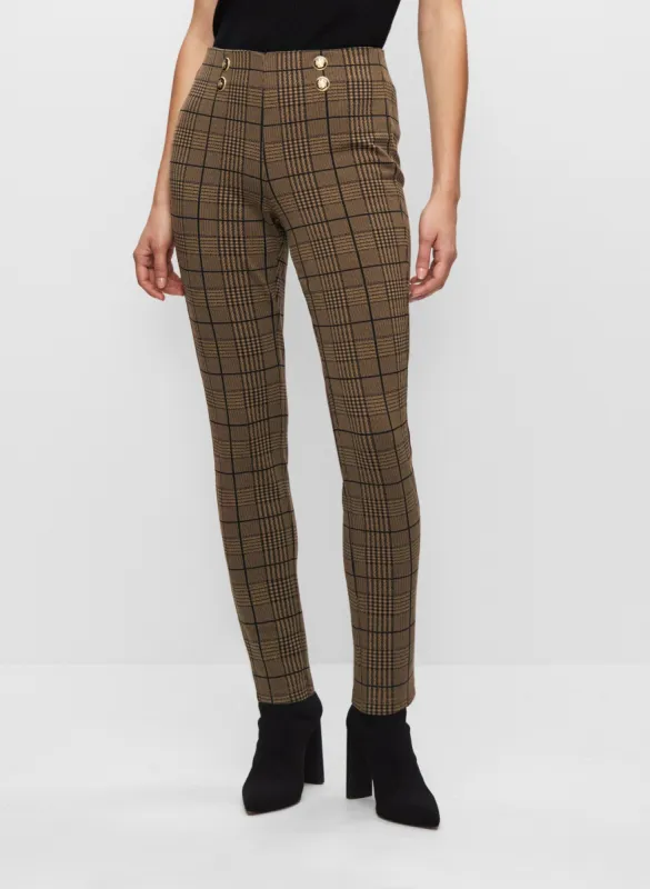 Plaid Motif Pull-On Pants sold by Melanie Lyne