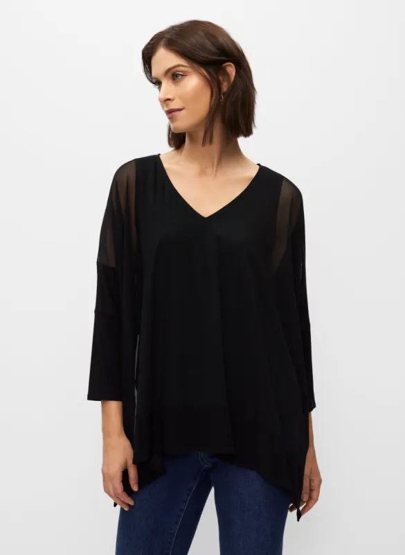 3/4 Sleeve Mesh Tunic sold by Melanie Lyne