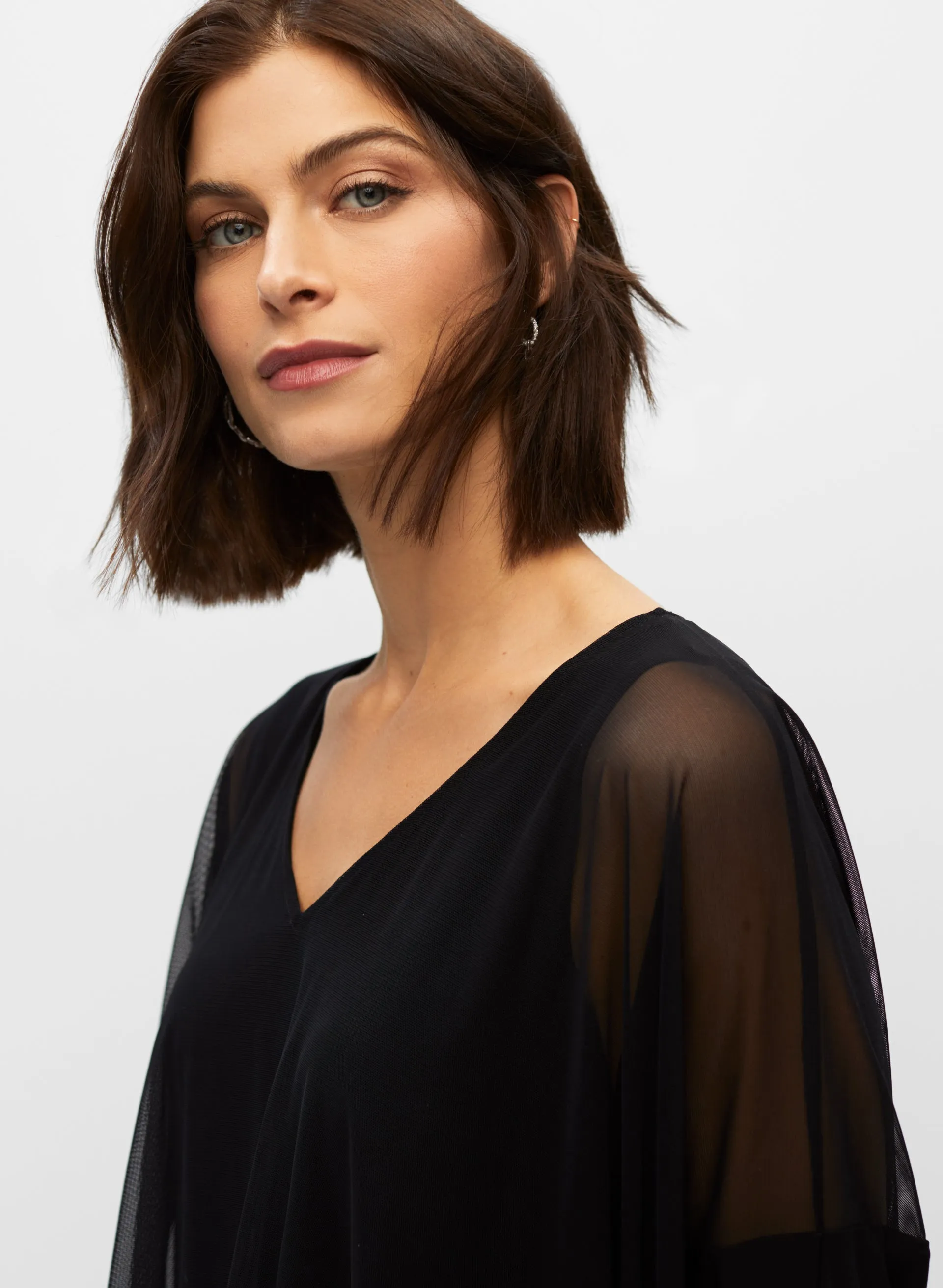 3/4 Sleeve Mesh Tunic sold by Melanie Lyne product image thumbnail 2