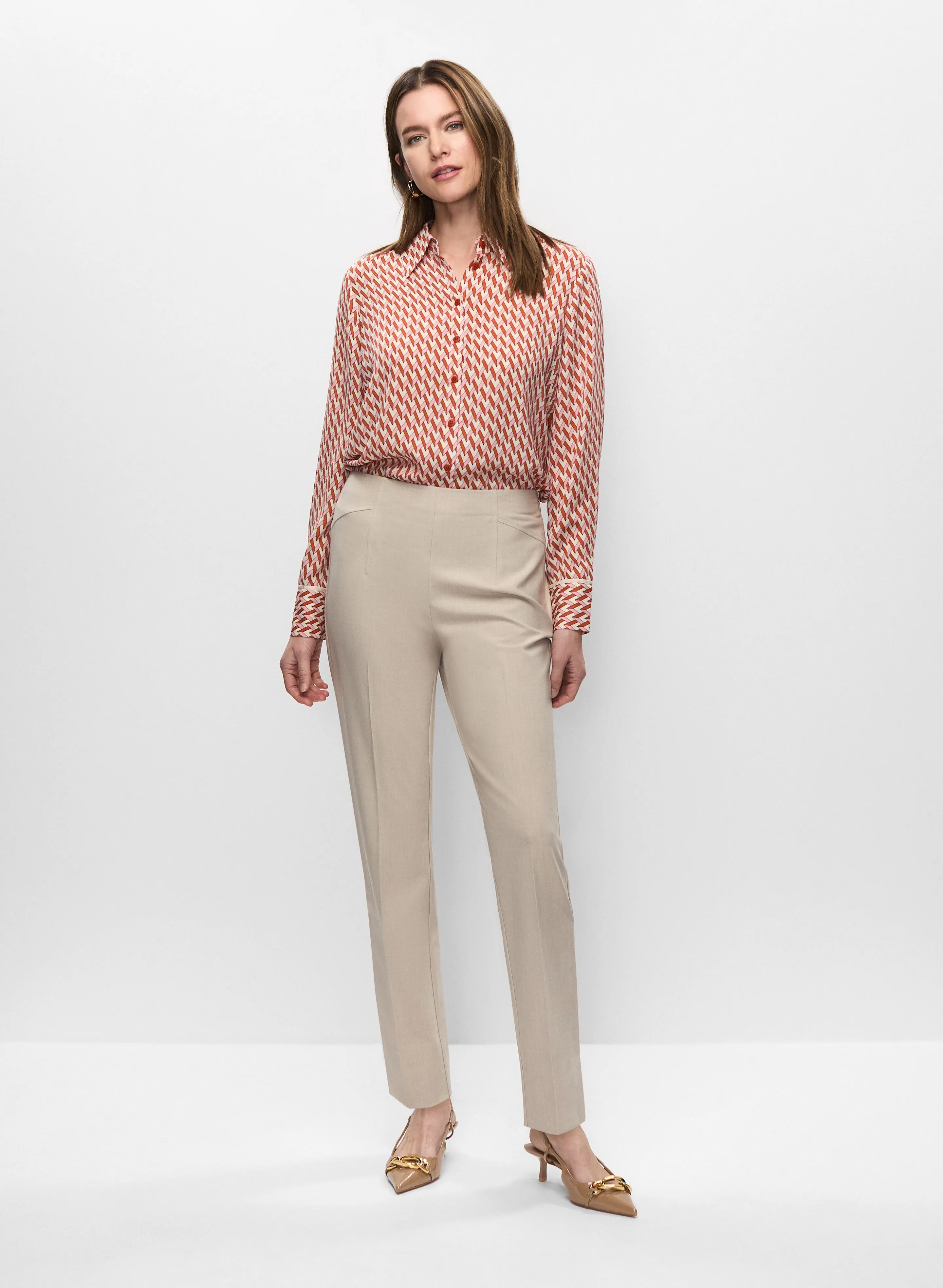 Chevron Print Blouse & Amber Slim Leg Pants sold by Melanie Lyne