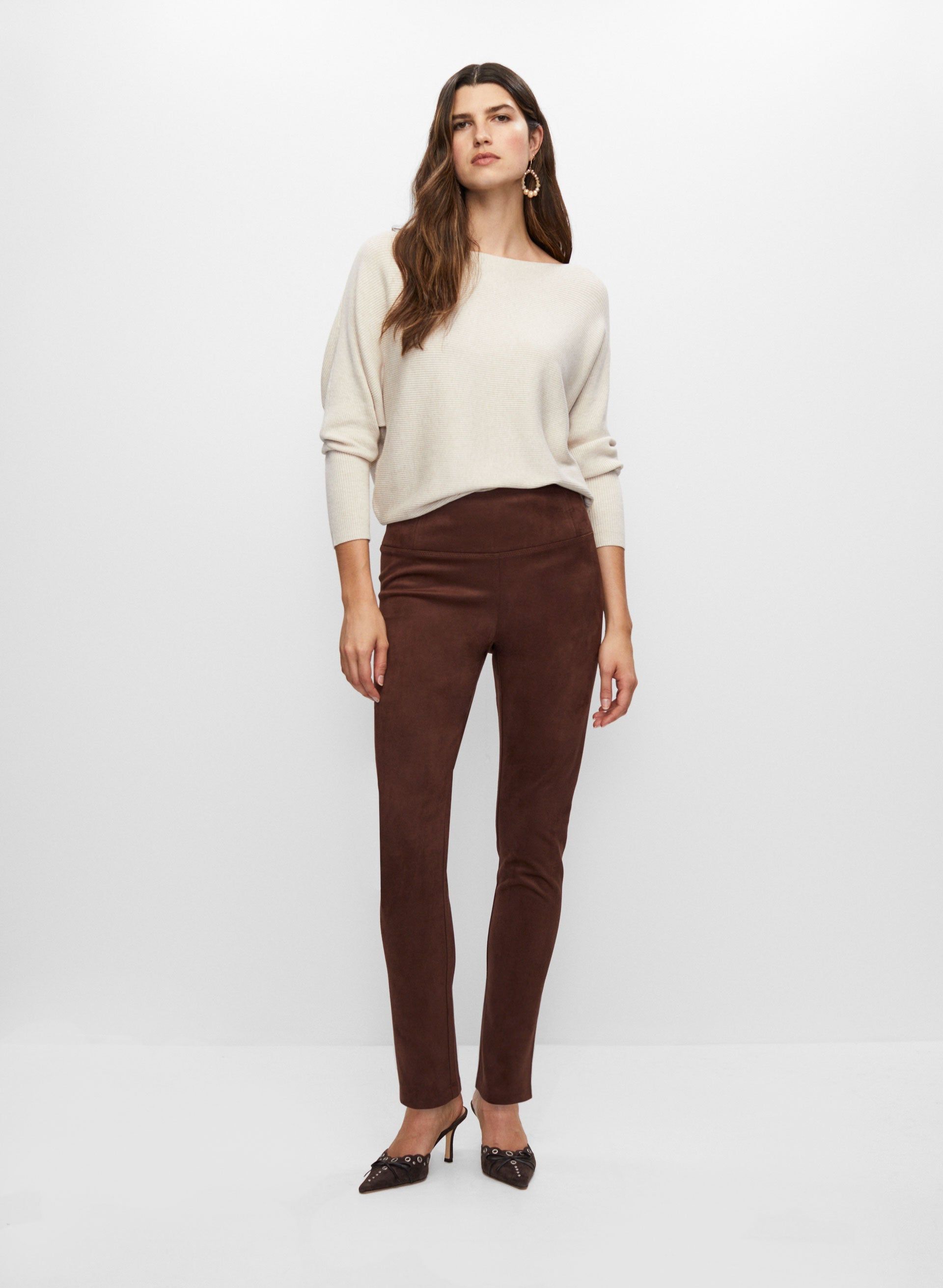 Faux Suede Pull-On Leggings sold by Melanie Lyne product image thumbnail 4