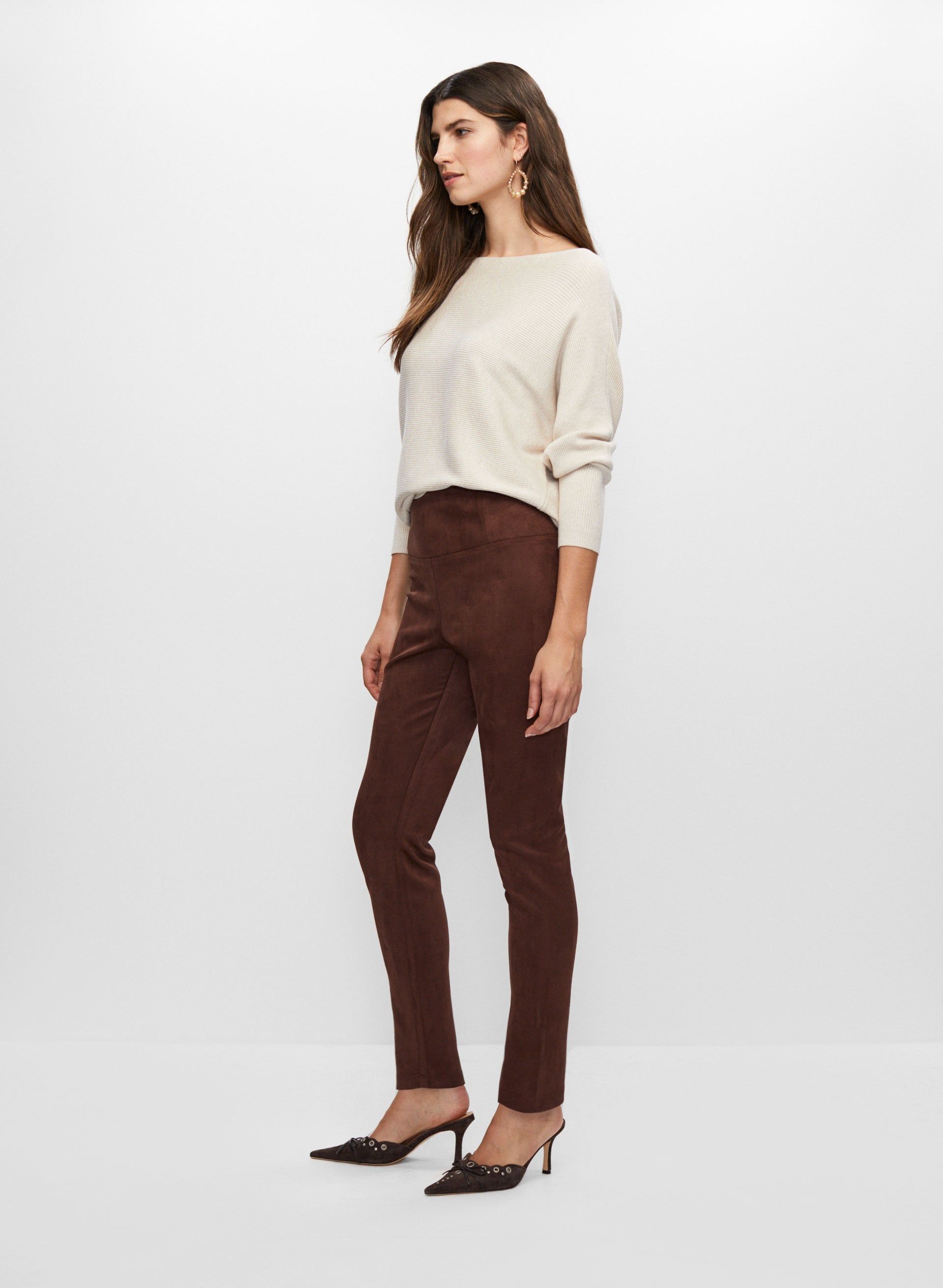 Faux Suede Pull-On Leggings sold by Melanie Lyne product image thumbnail 2