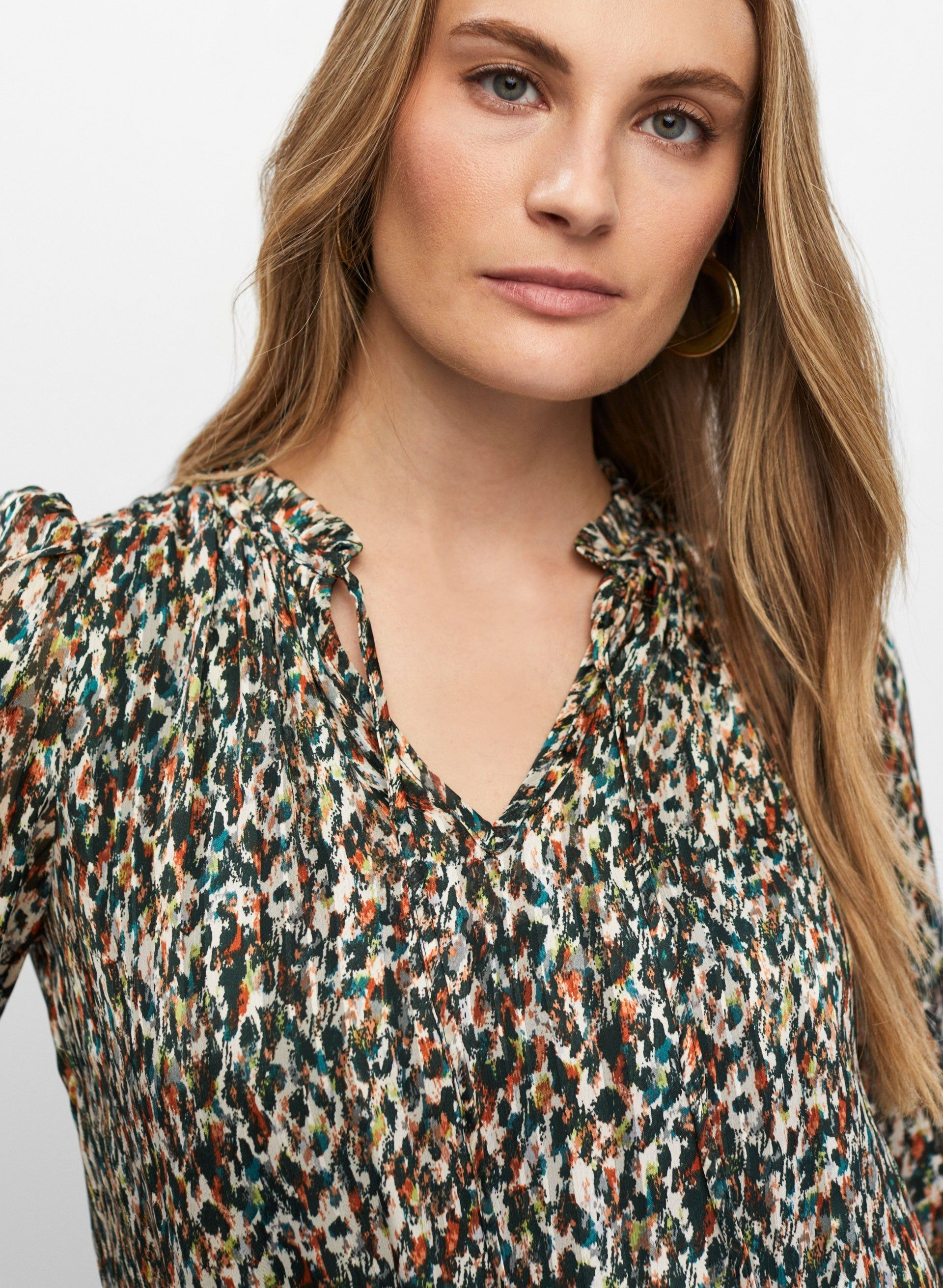 Abstract Print Split Neck Blouse sold by Melanie Lyne product image thumbnail 2