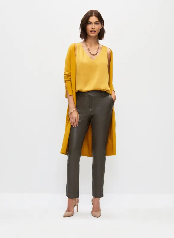 Vegan Leather Straight Leg Pants sold by Melanie Lyne